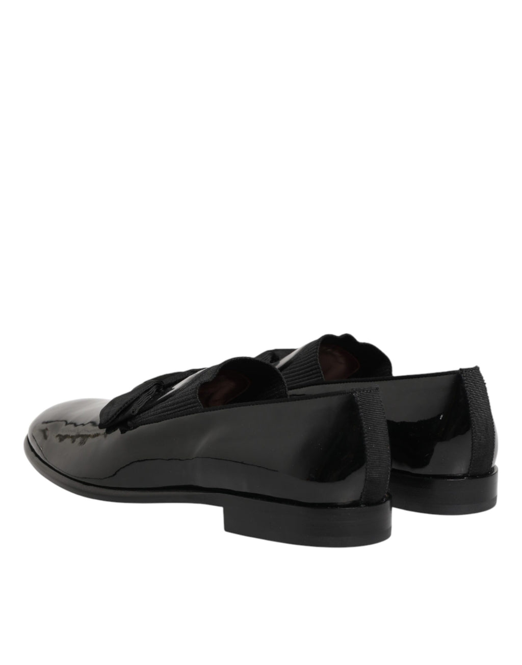 Dolce & Gabbana Black Leather Slip On Dress Men Loafers Shoes