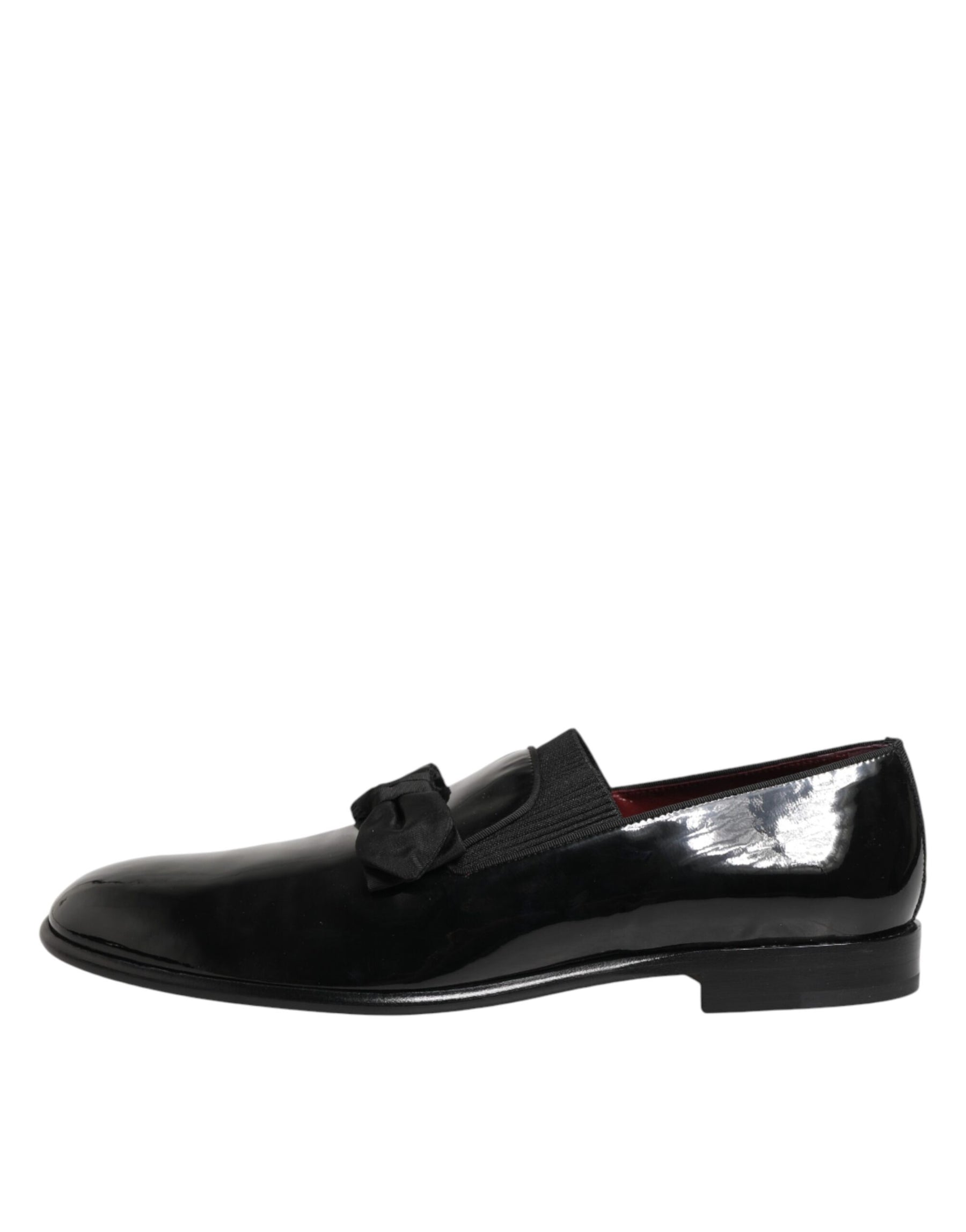 Dolce & Gabbana Black Leather Slip On Dress Men Loafers Shoes | Regal Royce
