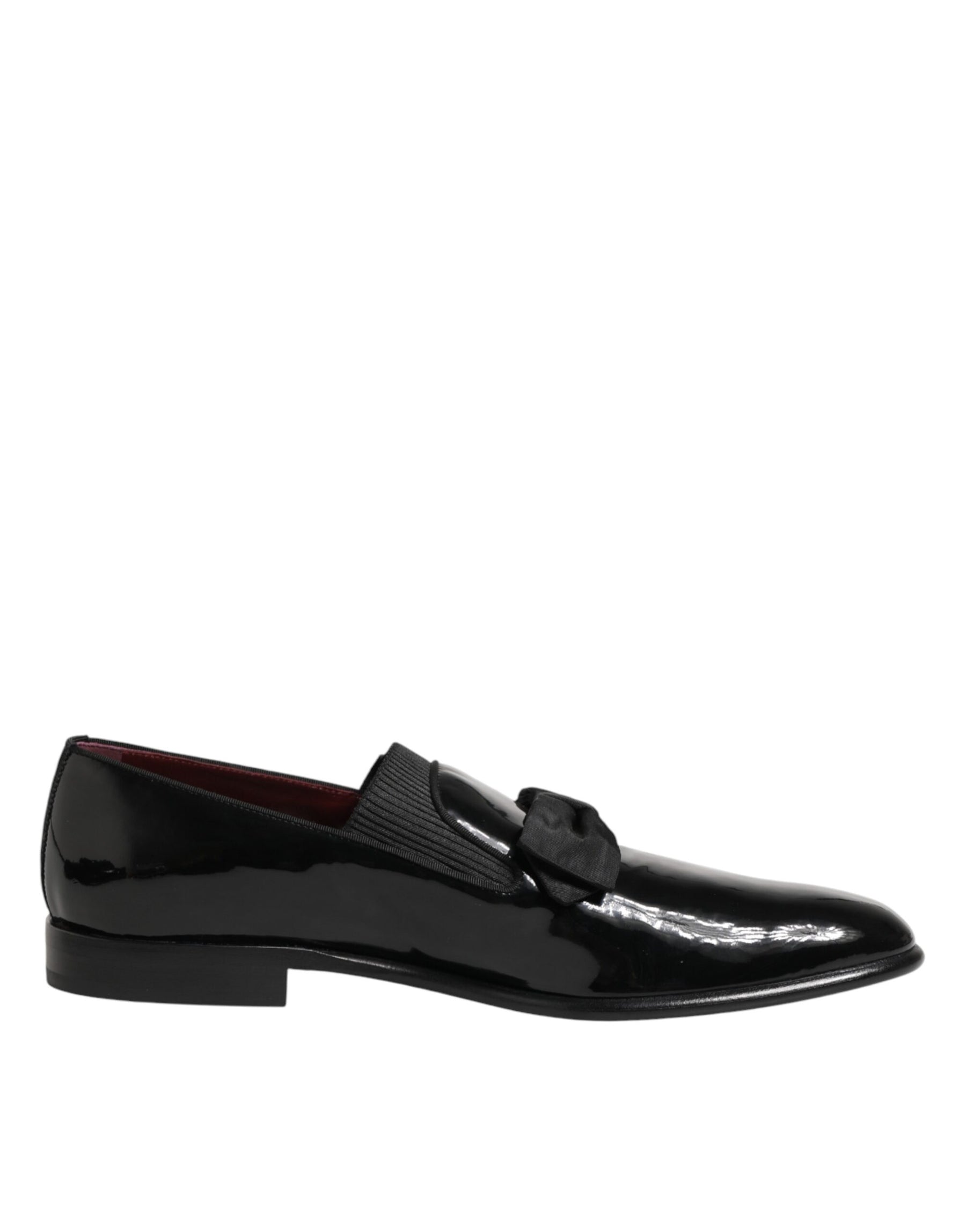 Dolce & Gabbana Black Leather Slip On Dress Men Loafers Shoes | Regal Royce