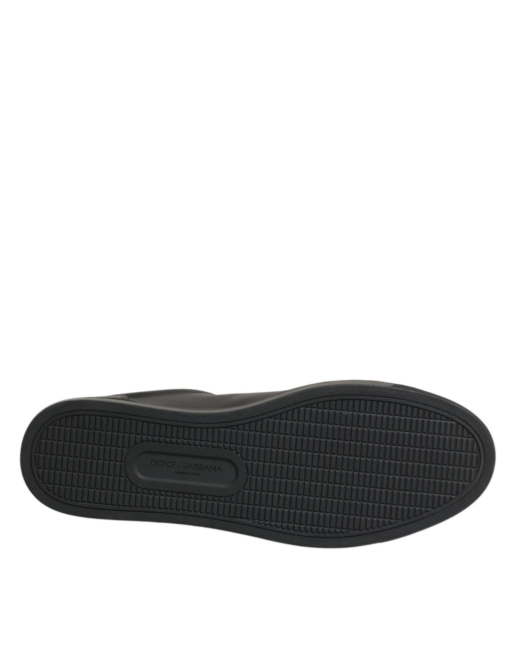 Dolce & Gabbana Black Leather Heart Embellished Sneakers Shoes