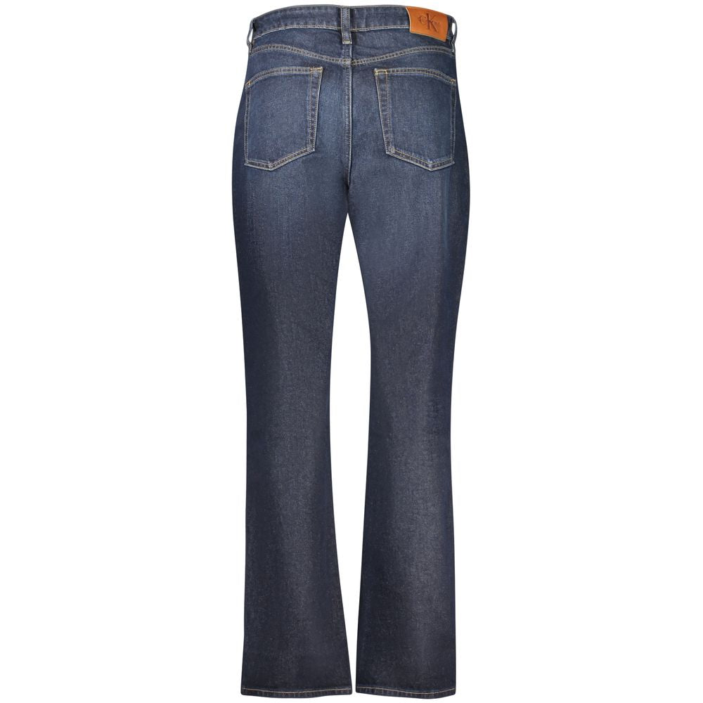 Calvin Klein Blue Cotton Women's High-Rise Jeans | Regal Royce