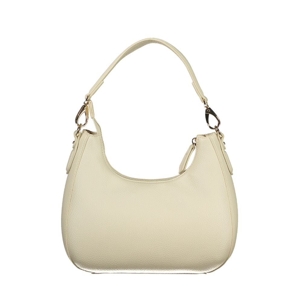 Mario Valentino Beige Polyurethane Women Handbag | Regal Royce