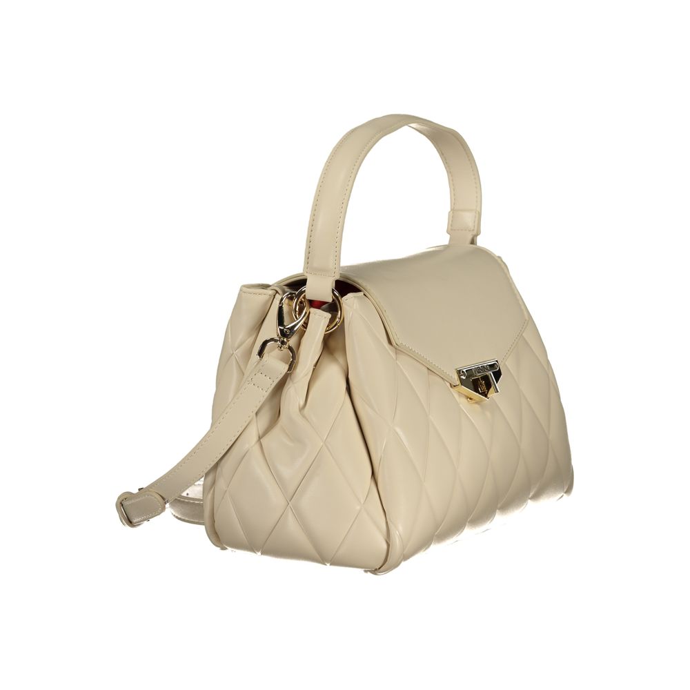 Mario Valentino Beige Polyurethane Women Handbag | Regal Royce