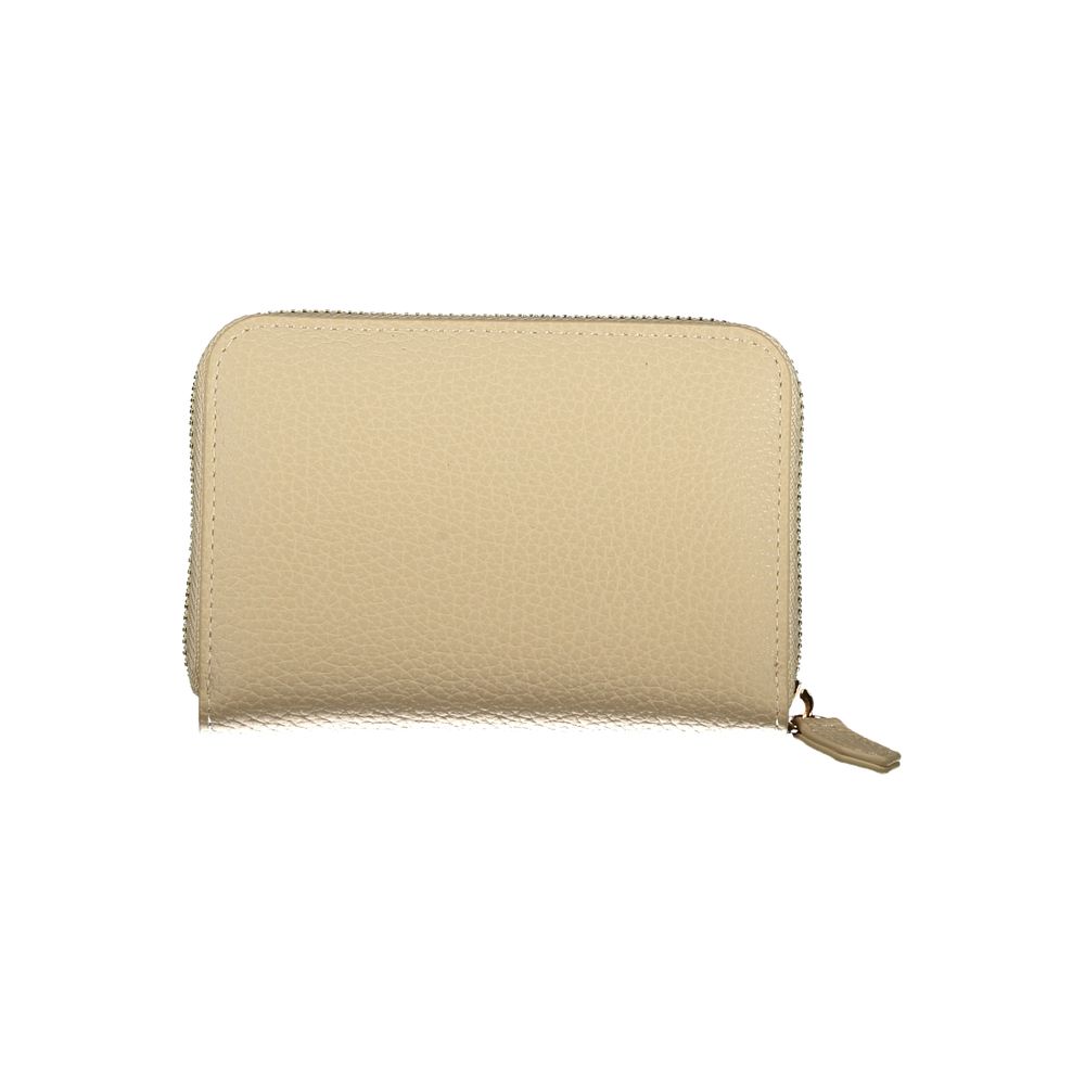 Mario Valentino Beige Polyurethane Women Wallet | Regal Royce