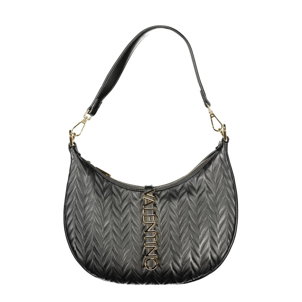 Mario Valentino Black Polyurethane Women's Shoulder Bag | Regal Royce
