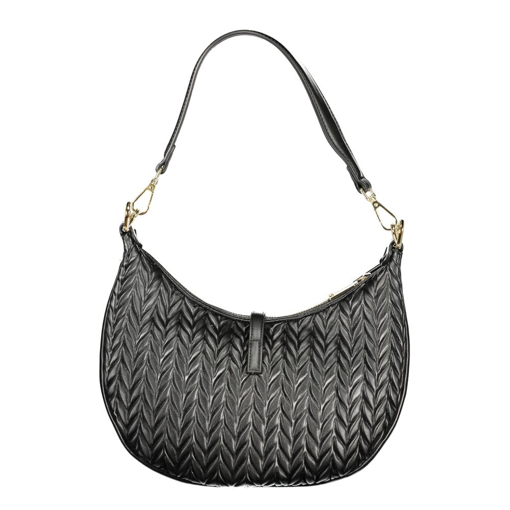 Mario Valentino Black Polyurethane Women's Shoulder Bag | Regal Royce