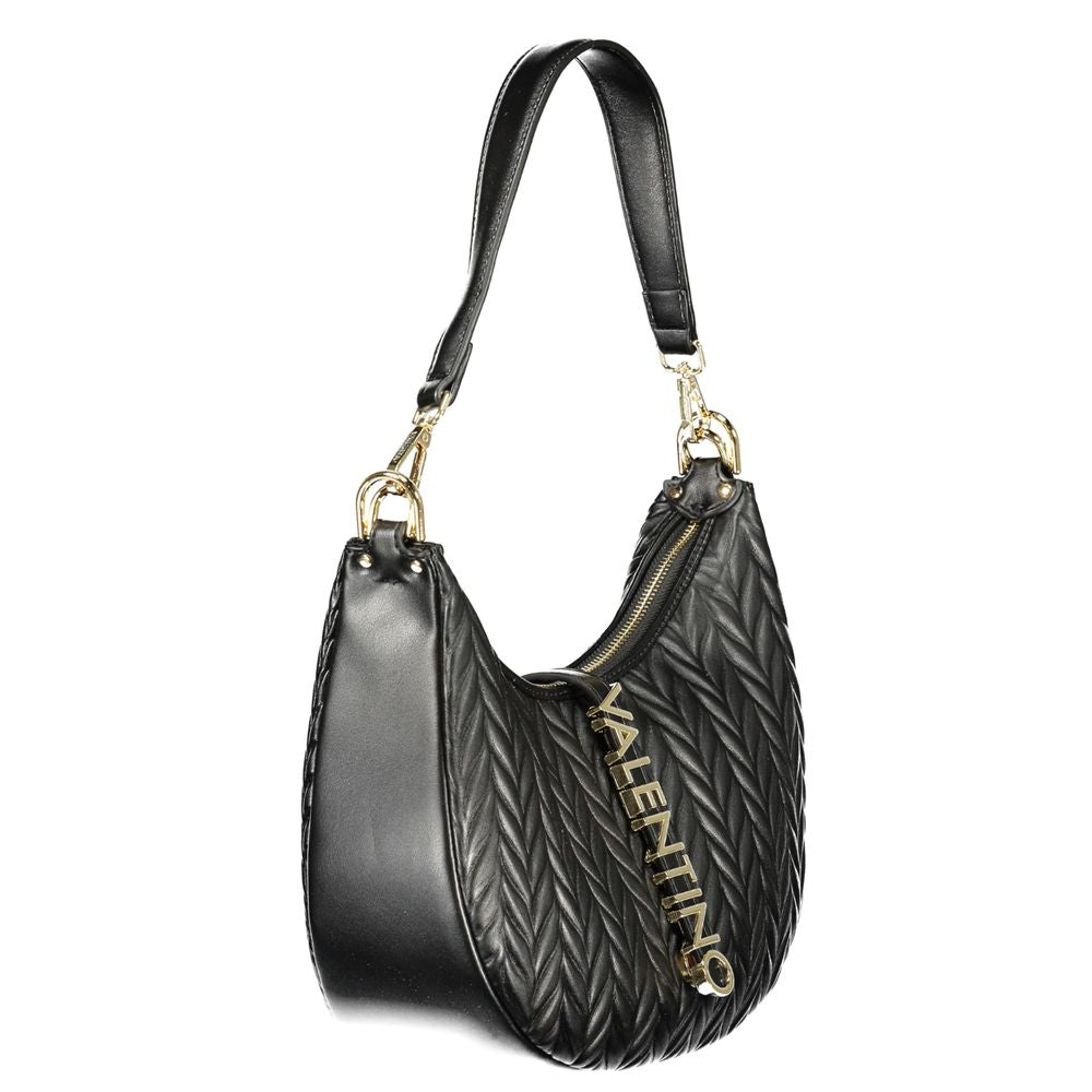 Mario Valentino Black Polyurethane Women's Shoulder Bag | Regal Royce