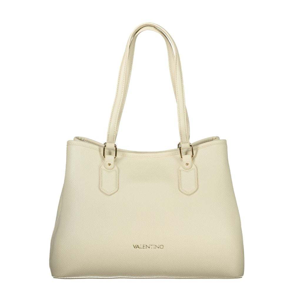 Mario Valentino Beige Polyurethane Women Handbag | Regal Royce
