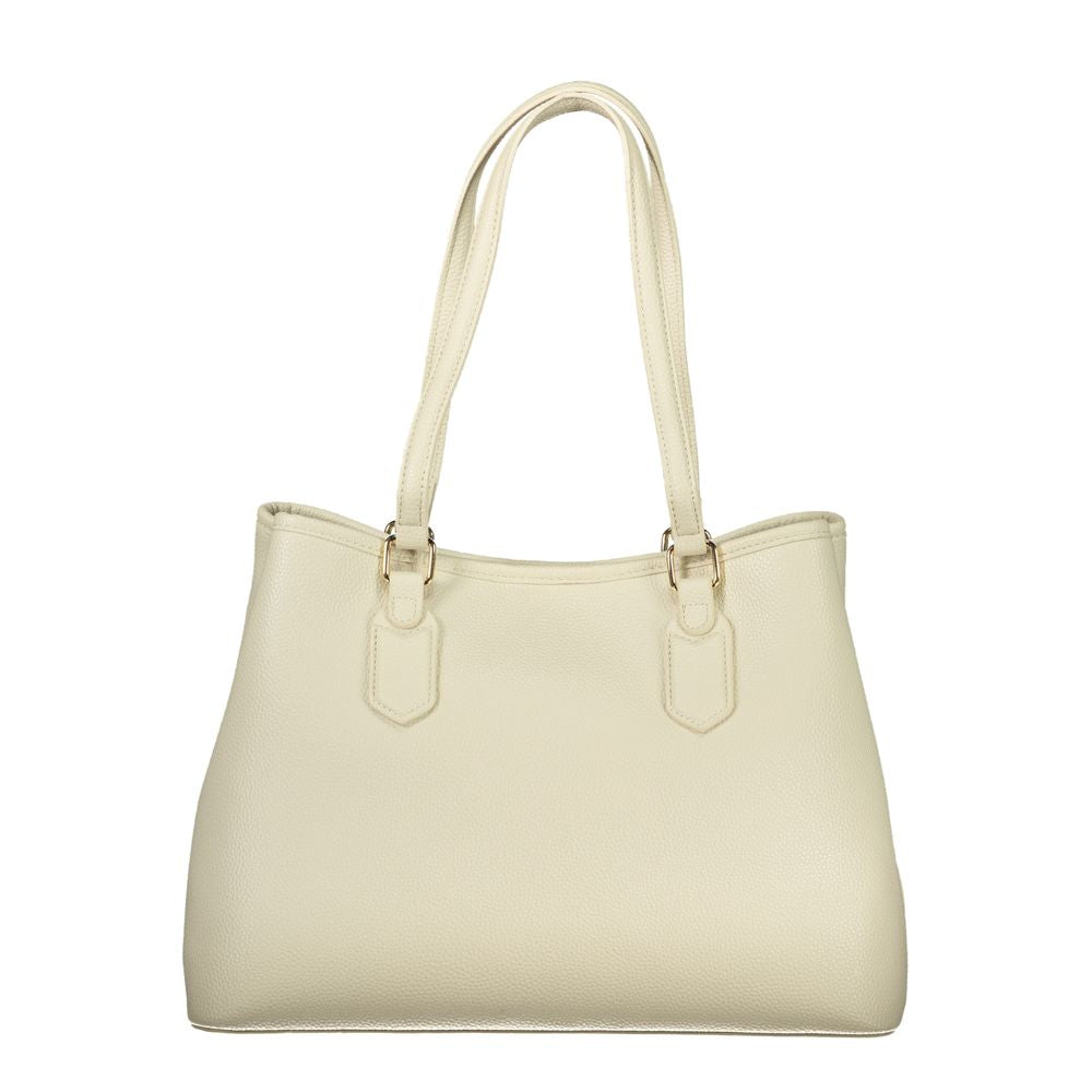 Mario Valentino Beige Polyurethane Women Handbag | Regal Royce