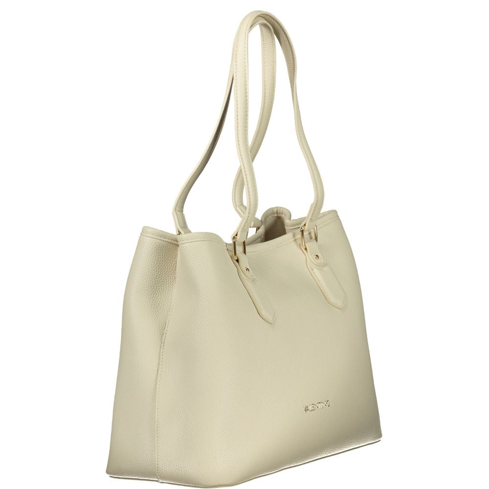 Mario Valentino Beige Polyurethane Women Handbag | Regal Royce