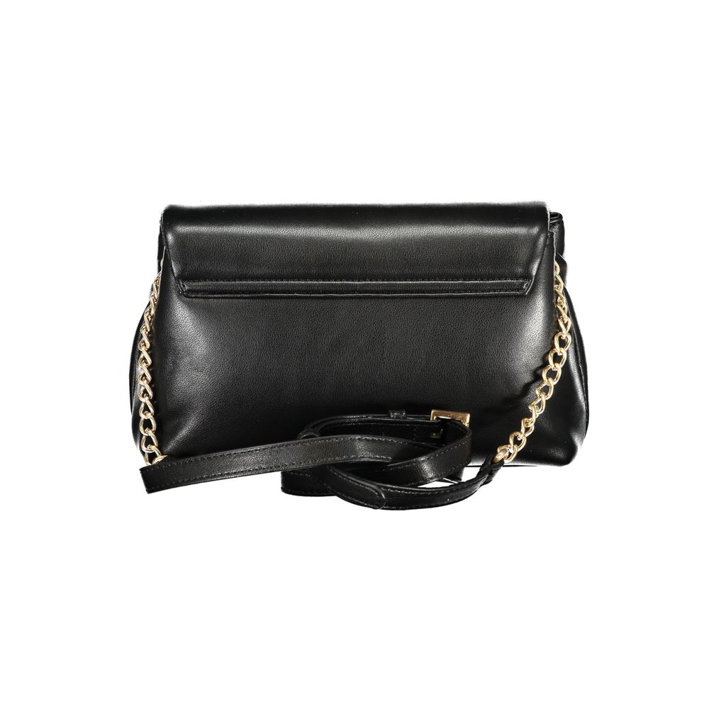 Mario Valentino Black Polyurethane Women Shoulder Bag | Regal Royce