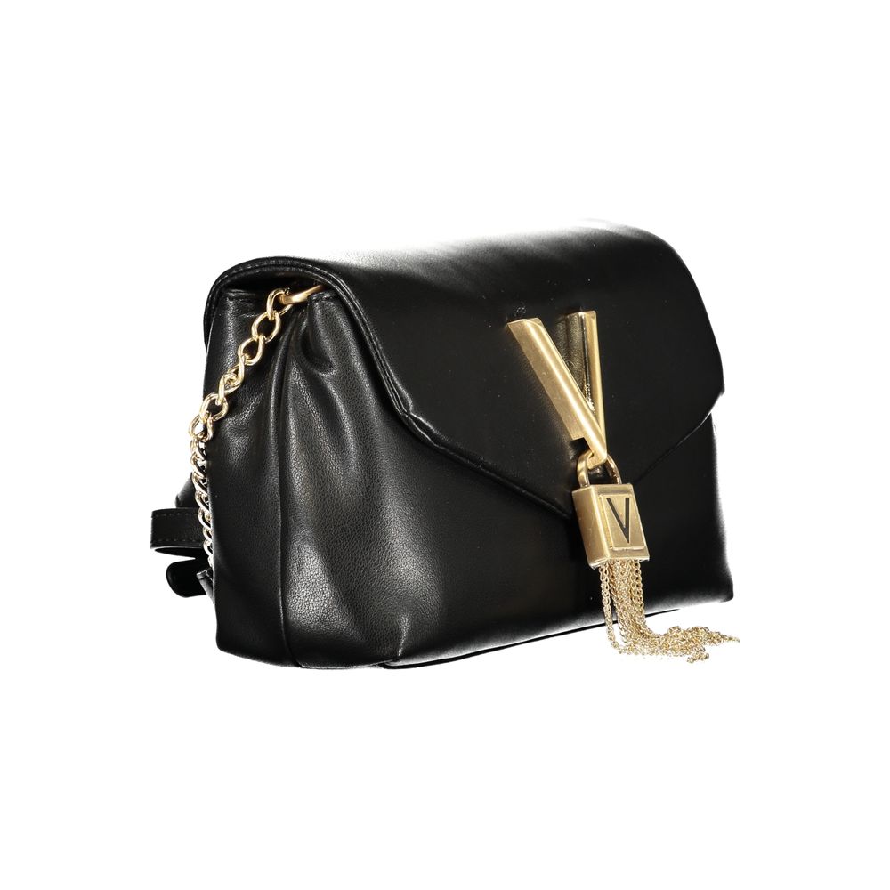 Mario Valentino Black Polyurethane Women Shoulder Bag | Regal Royce