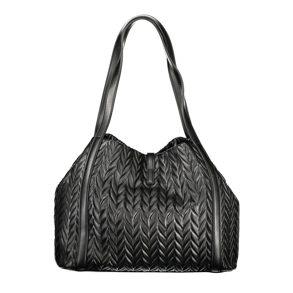 Mario Valentino Nero Poliuretano Women Shoulder Bag | Regal Royce