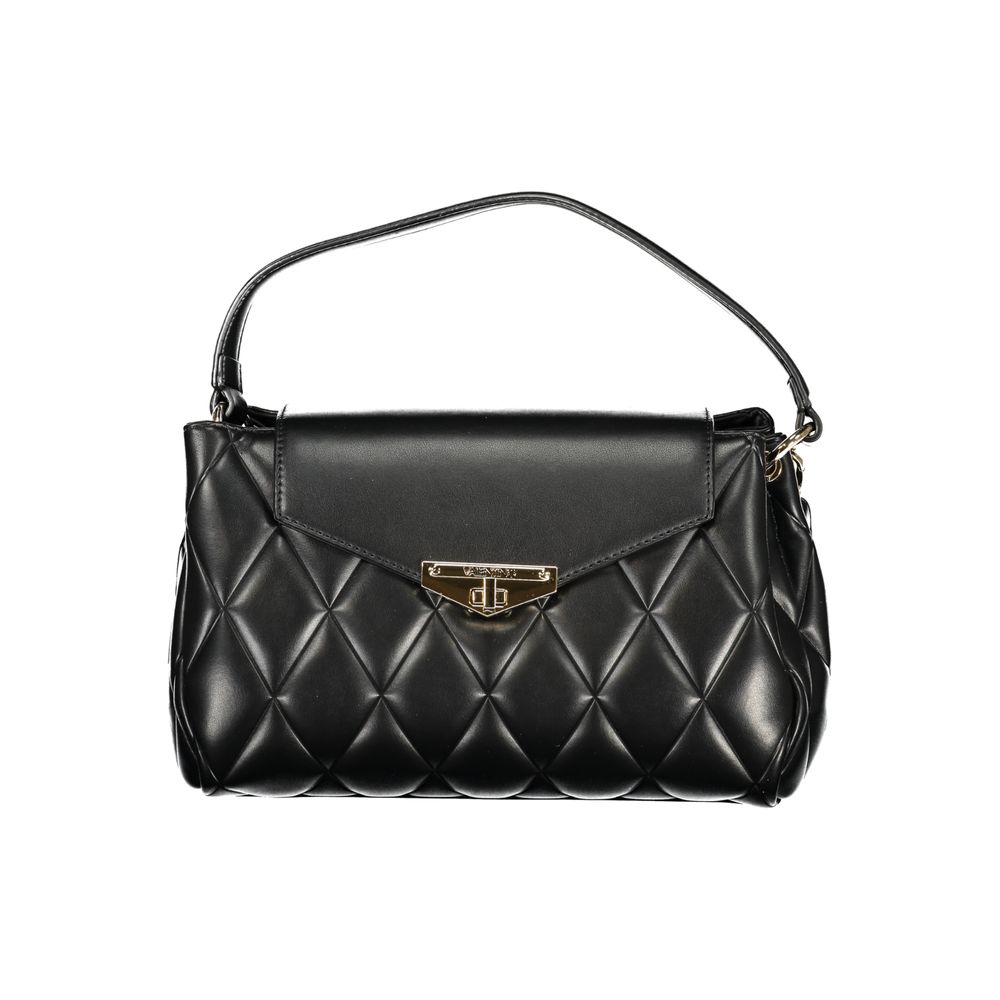 Mario Valentino Black Polyurethane Women's Handbag | Regal Royce
