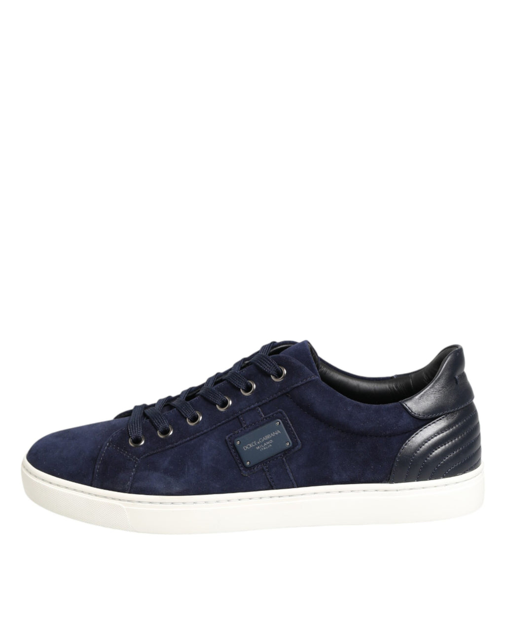 Dolce & Gabbana Blue Leather Suede Low Top Sneakers Shoes