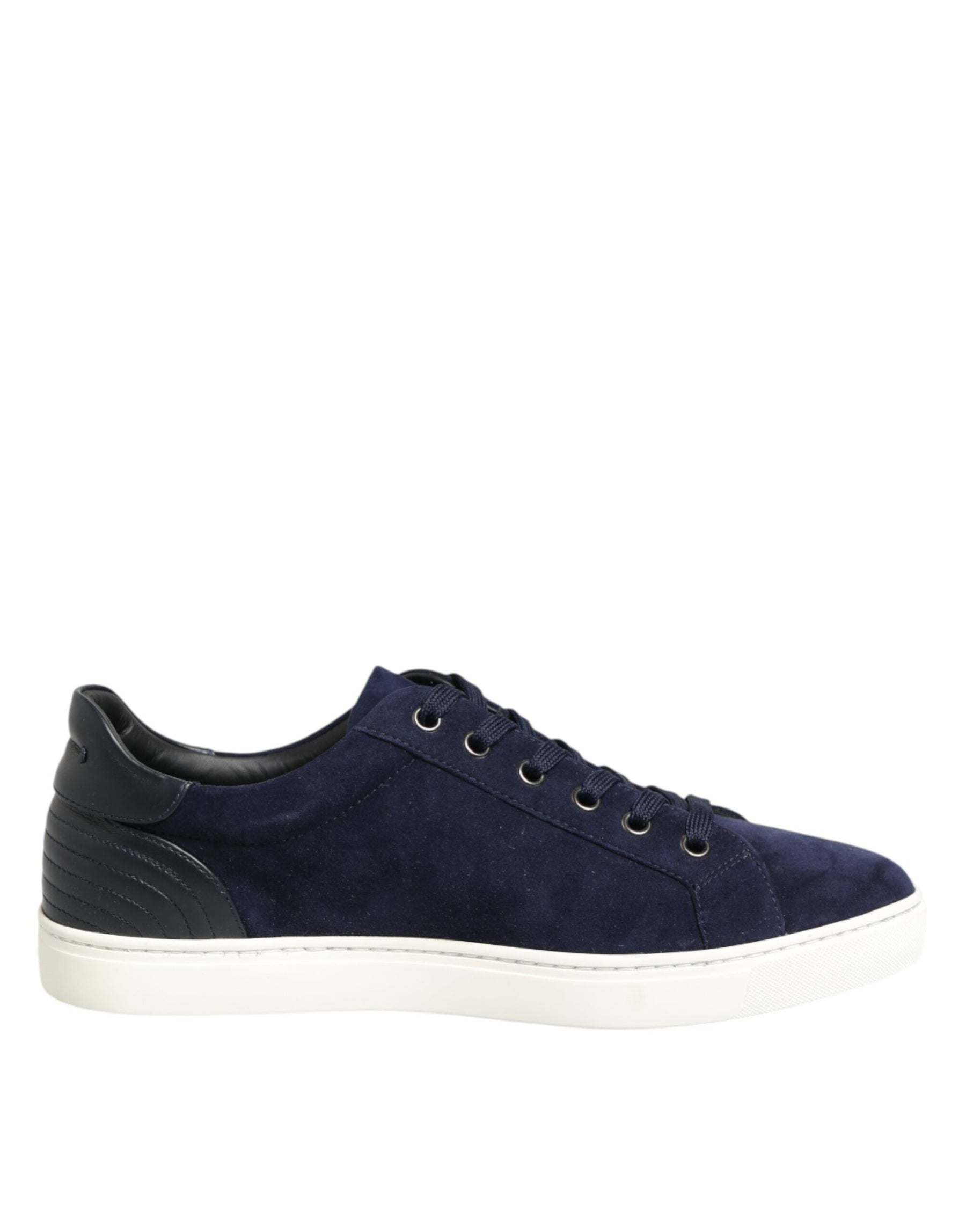 Dolce & Gabbana Blue Leather Suede Low Top Sneakers Shoes | Regal Royce