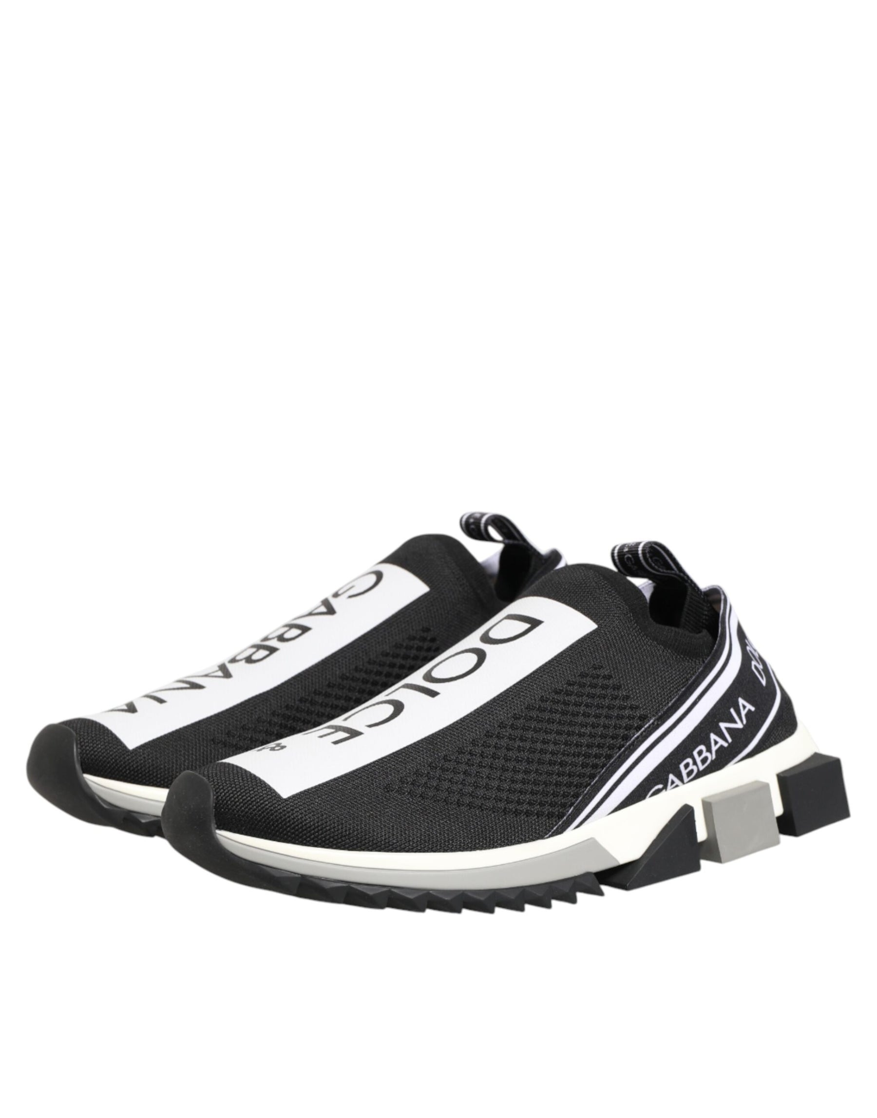 Dolce & Gabbana Black Slip On Sorrento Men Sneakers Shoes | Regal Royce