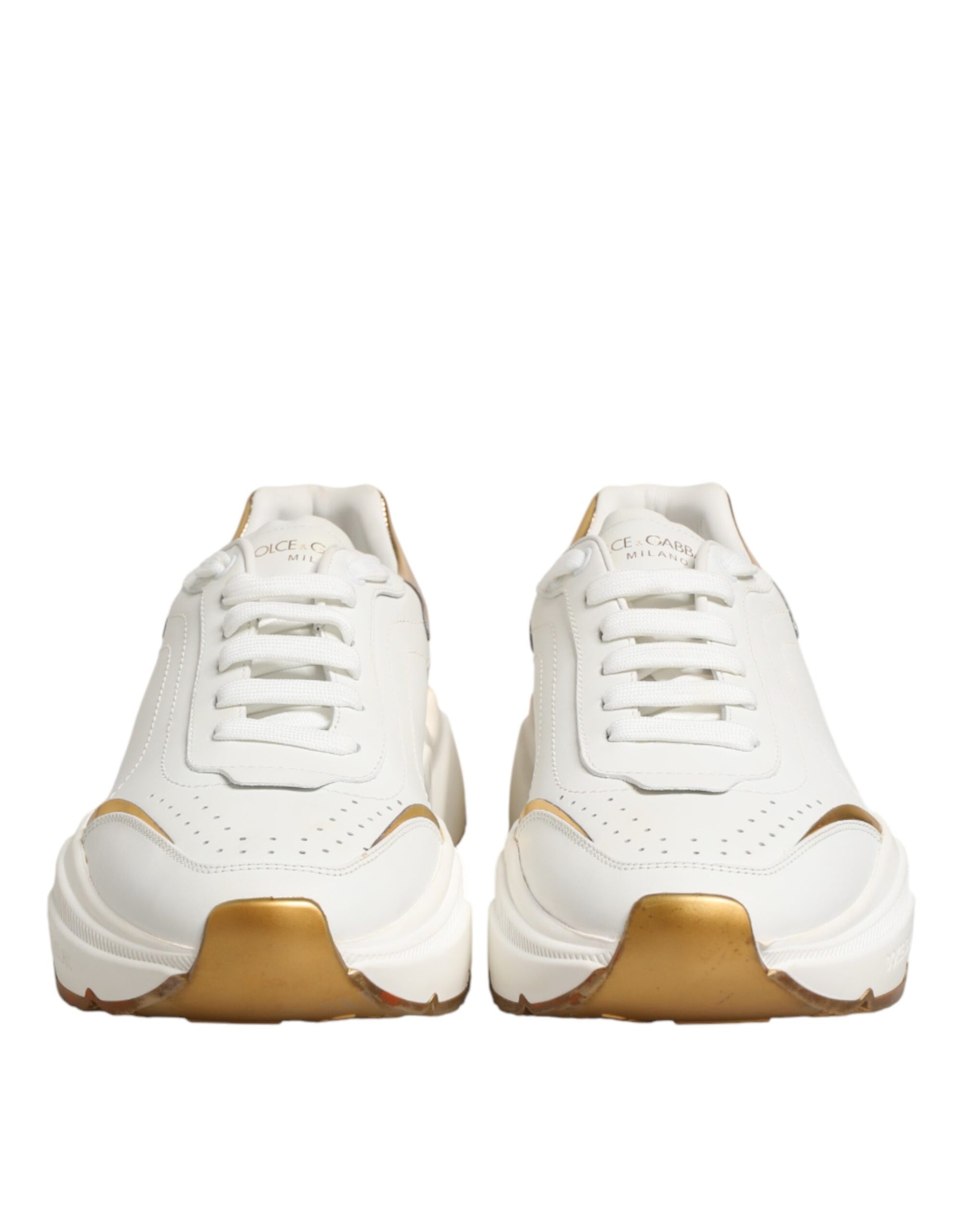 Dolce & Gabbana White Gold Daymaster Low Top Sneakers  Shoes