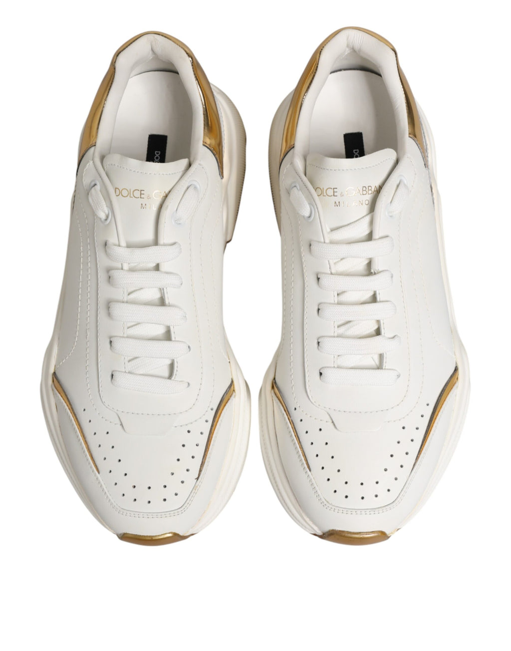 Dolce & Gabbana White Gold Daymaster Low Top Sneakers  Shoes