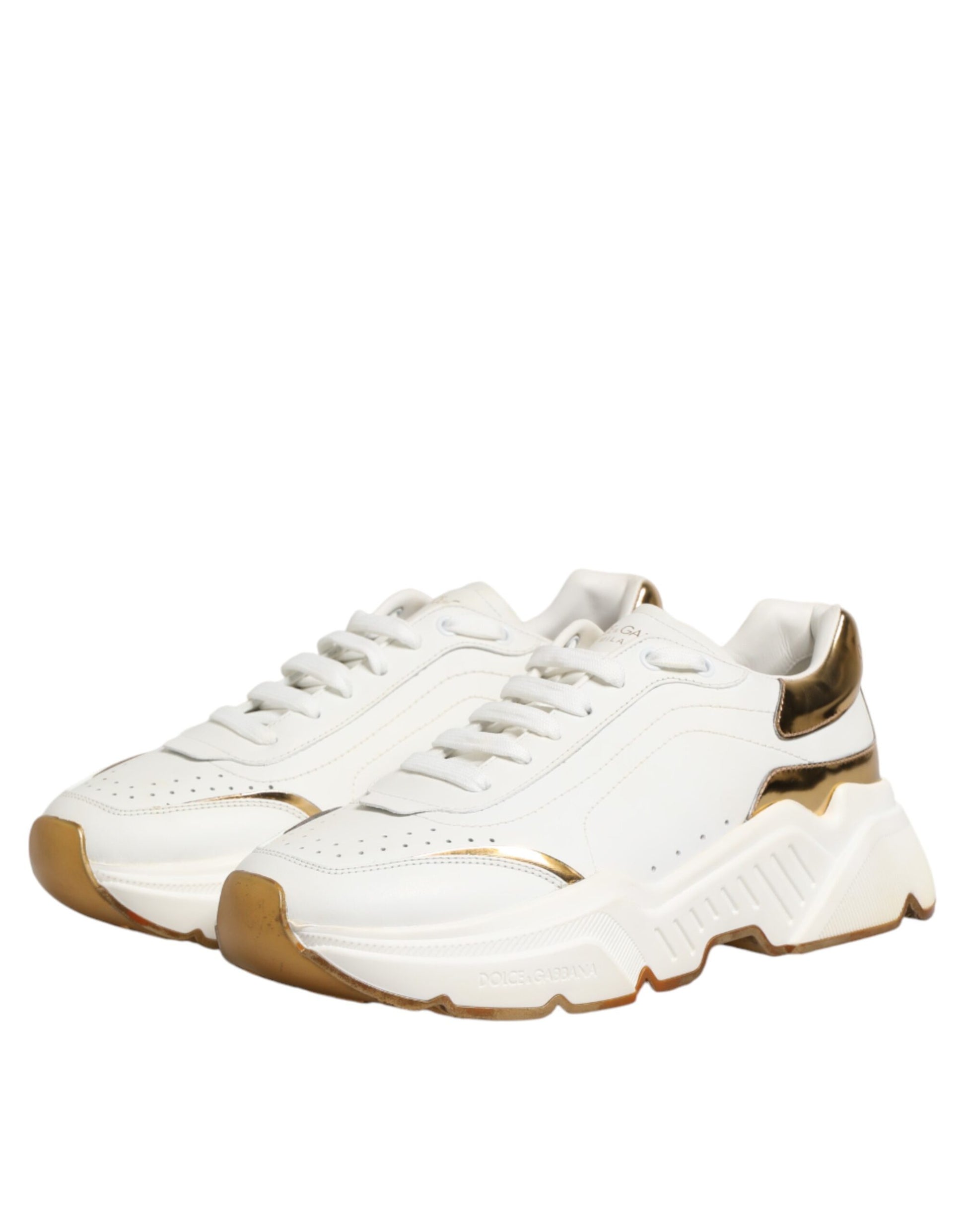Dolce & Gabbana White Gold Daymaster Low Top Sneakers  Shoes