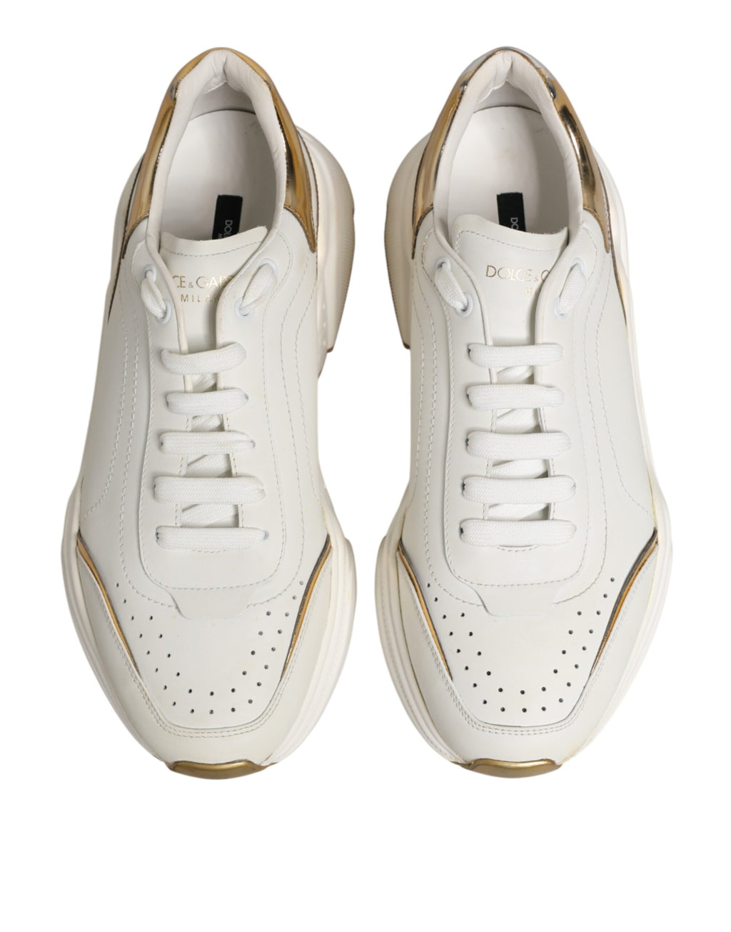 Dolce & Gabbana White Gold Daymaster Low Top Sneakers  Shoes
