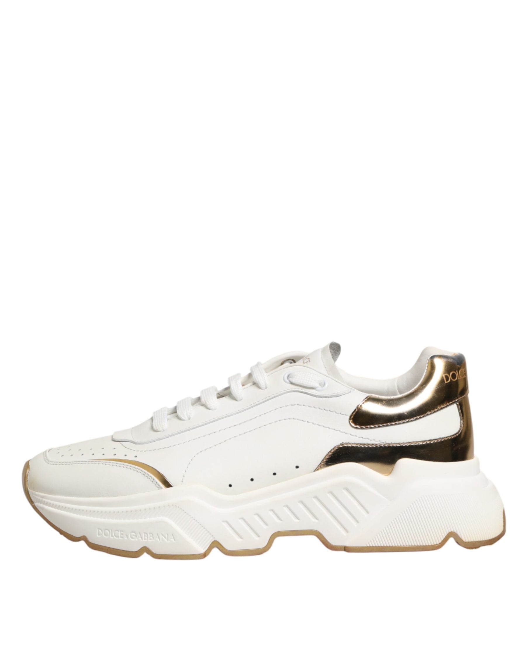 Dolce & Gabbana White Gold Daymaster Low Top Sneakers  Shoes | Regal Royce