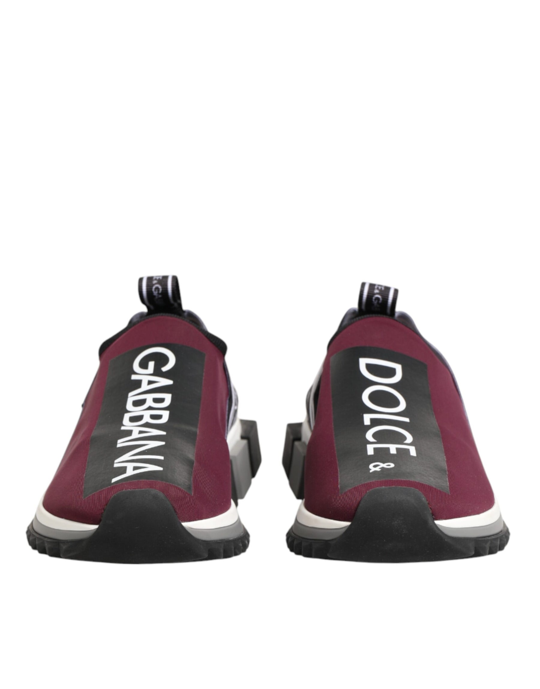 Dolce & Gabbana Maroon Slip On Sorrento Men Sneakers Shoes | Regal Royce