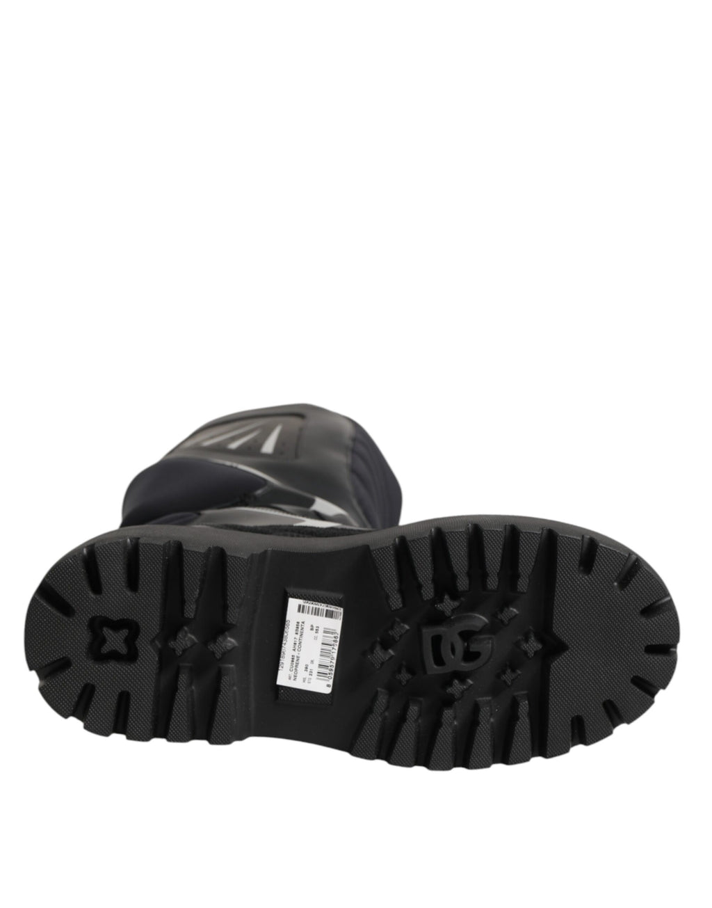 Dolce & Gabbana Black Leather Mid Calf Biker Boots Shoes