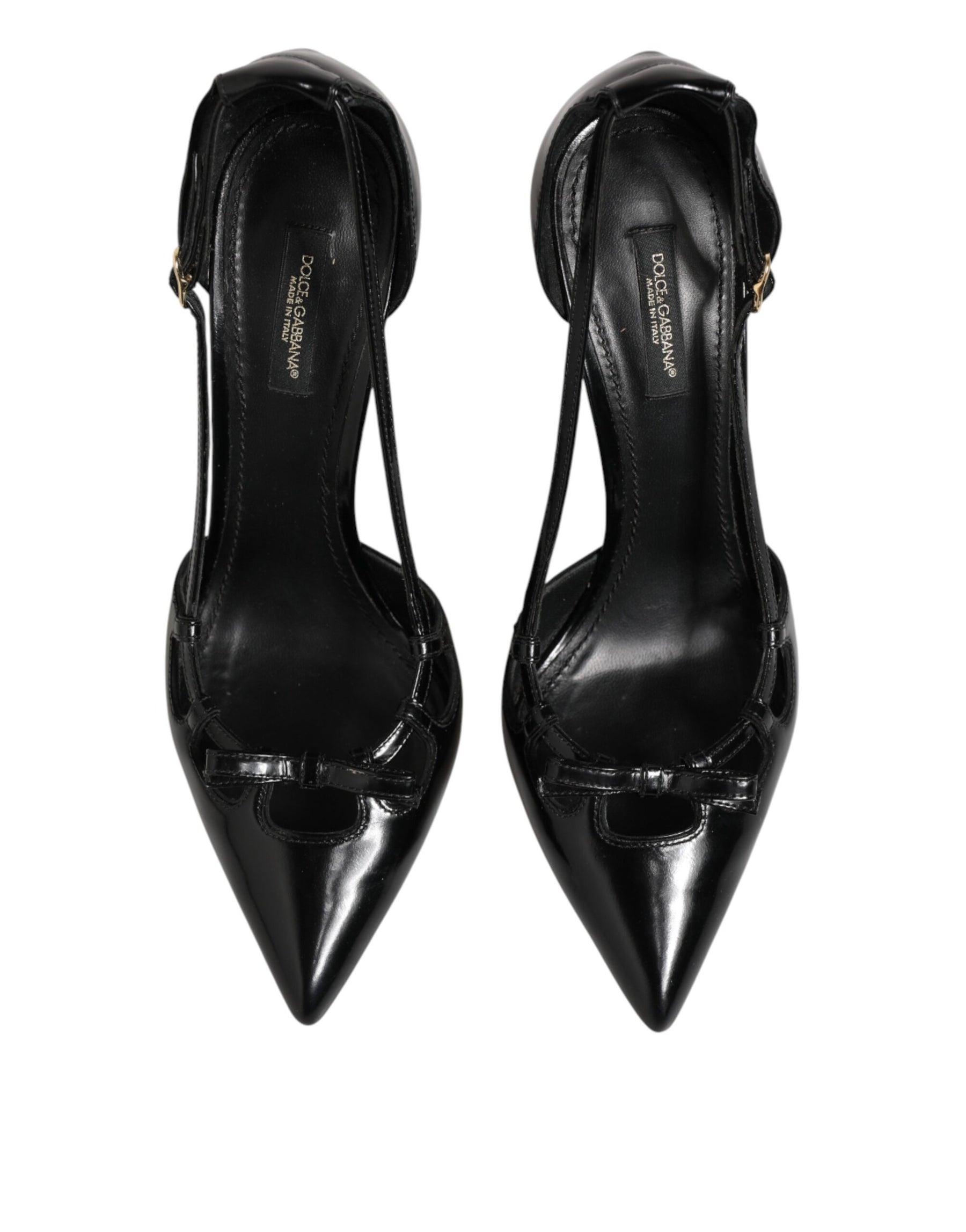 Dolce & Gabbana Black Patent Leather High Heels Pumps Shoes | Regal Royce