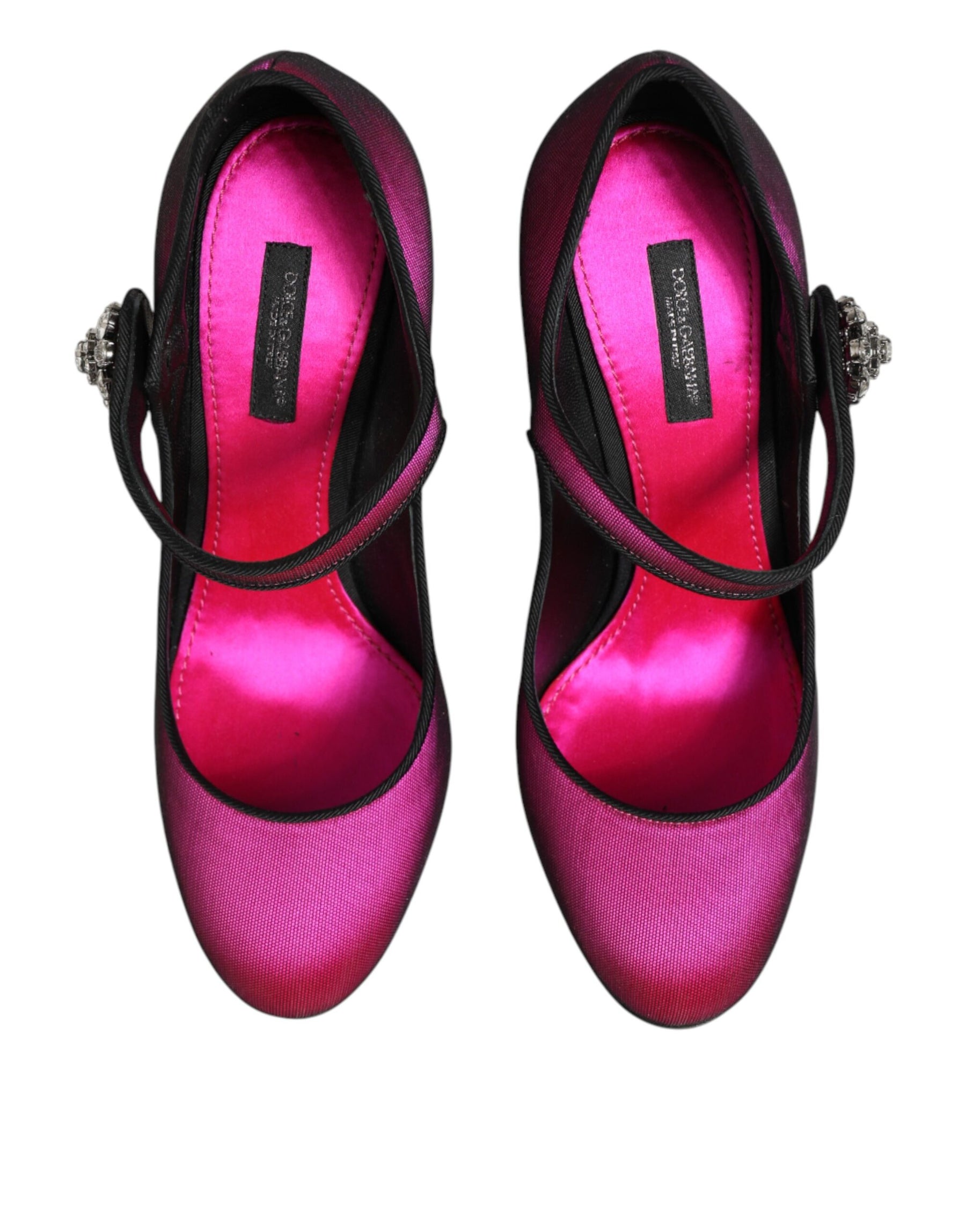 Dolce & Gabbana Pink Strass Mary Janes Heels Pumps Shoes | Regal Royce