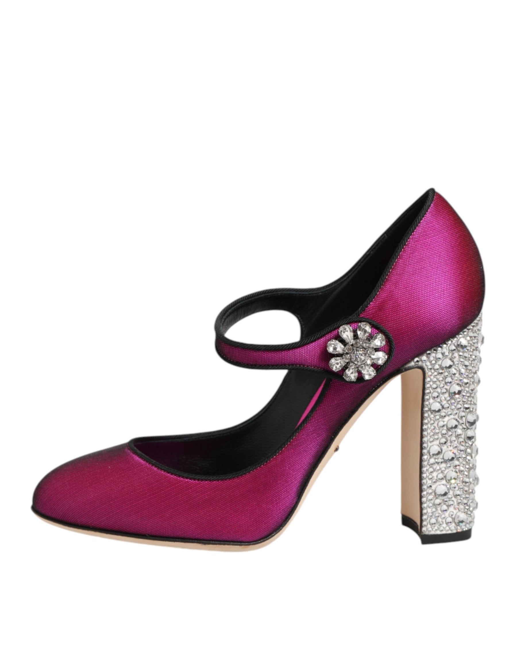 Dolce & Gabbana Pink Strass Mary Janes Heels Pumps Shoes | Regal Royce