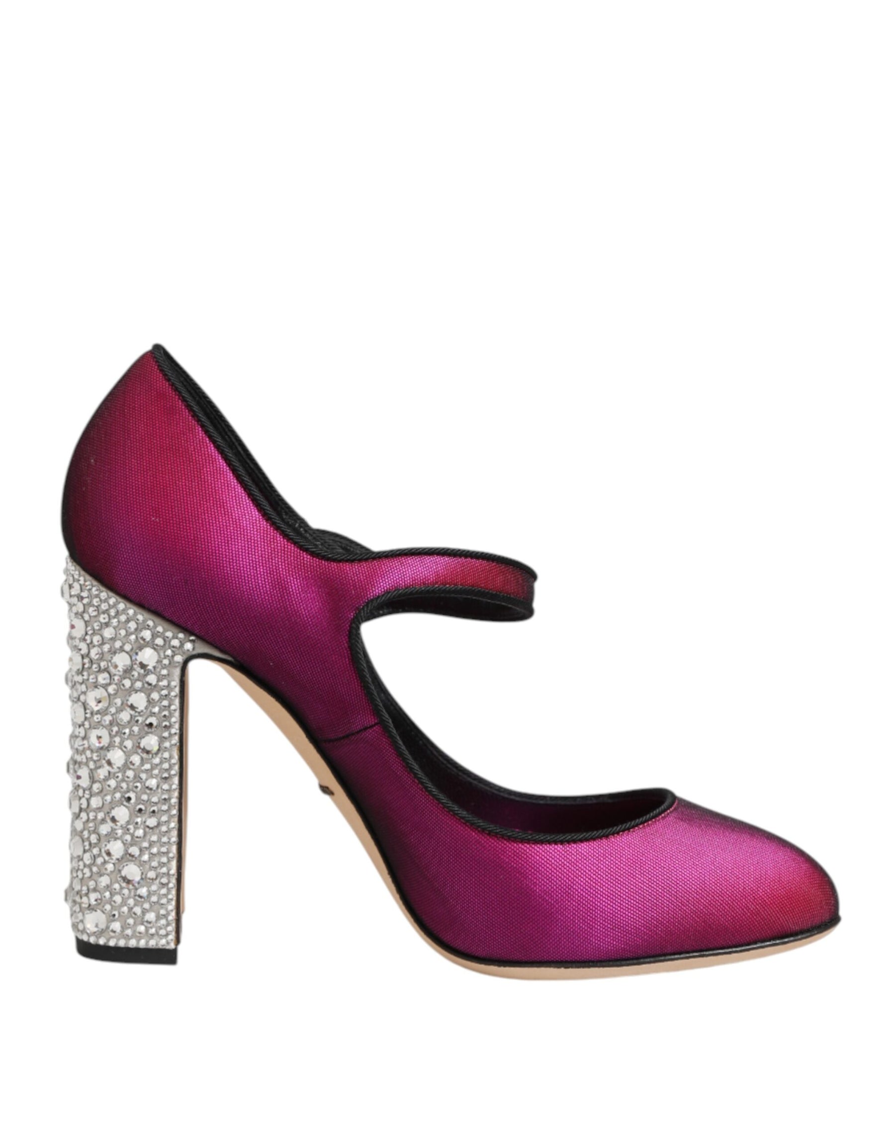 Dolce & Gabbana Pink Strass Mary Janes Heels Pumps Shoes | Regal Royce