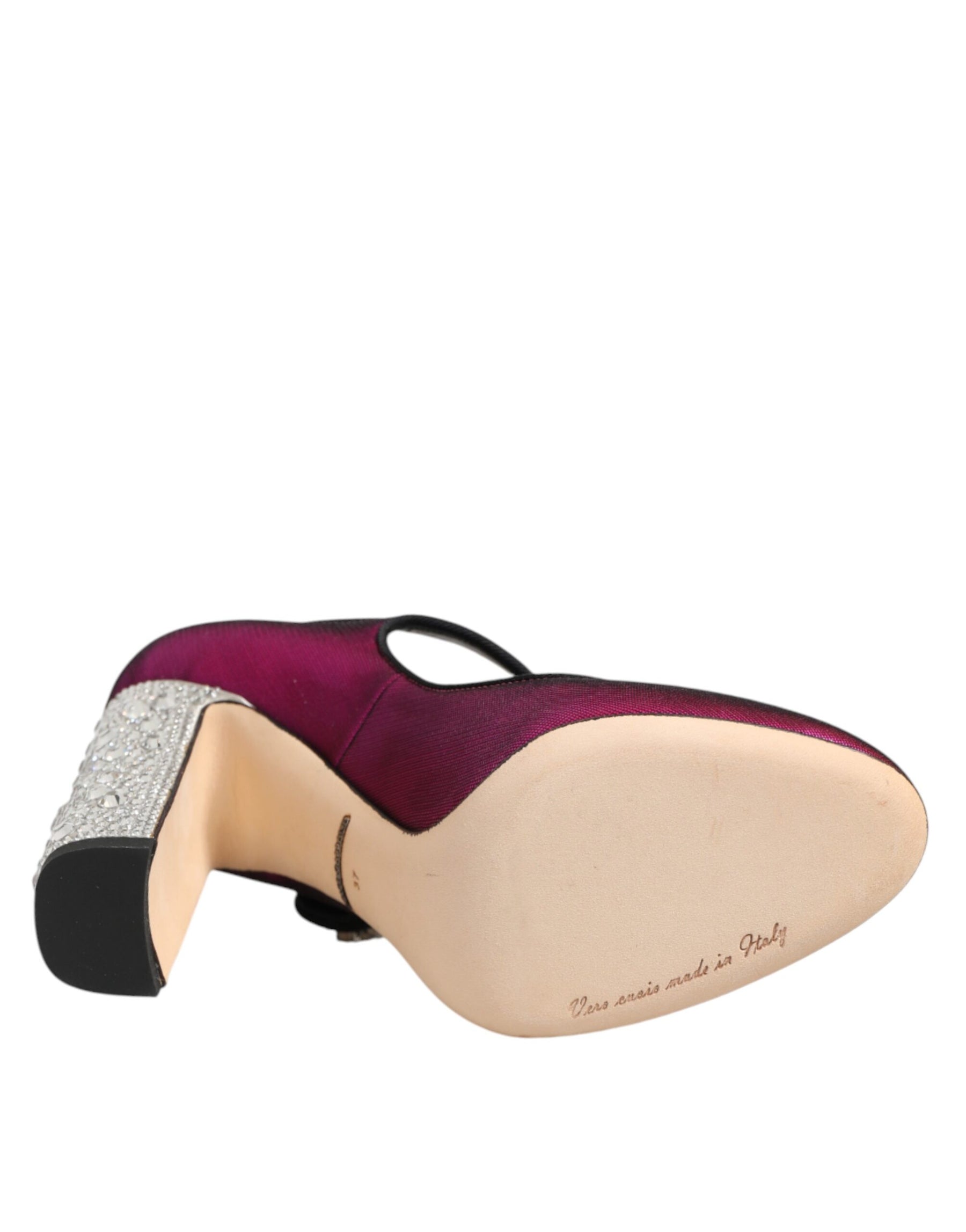 Dolce & Gabbana Pink Strass Mary Janes Heels Pumps Shoes | Regal Royce