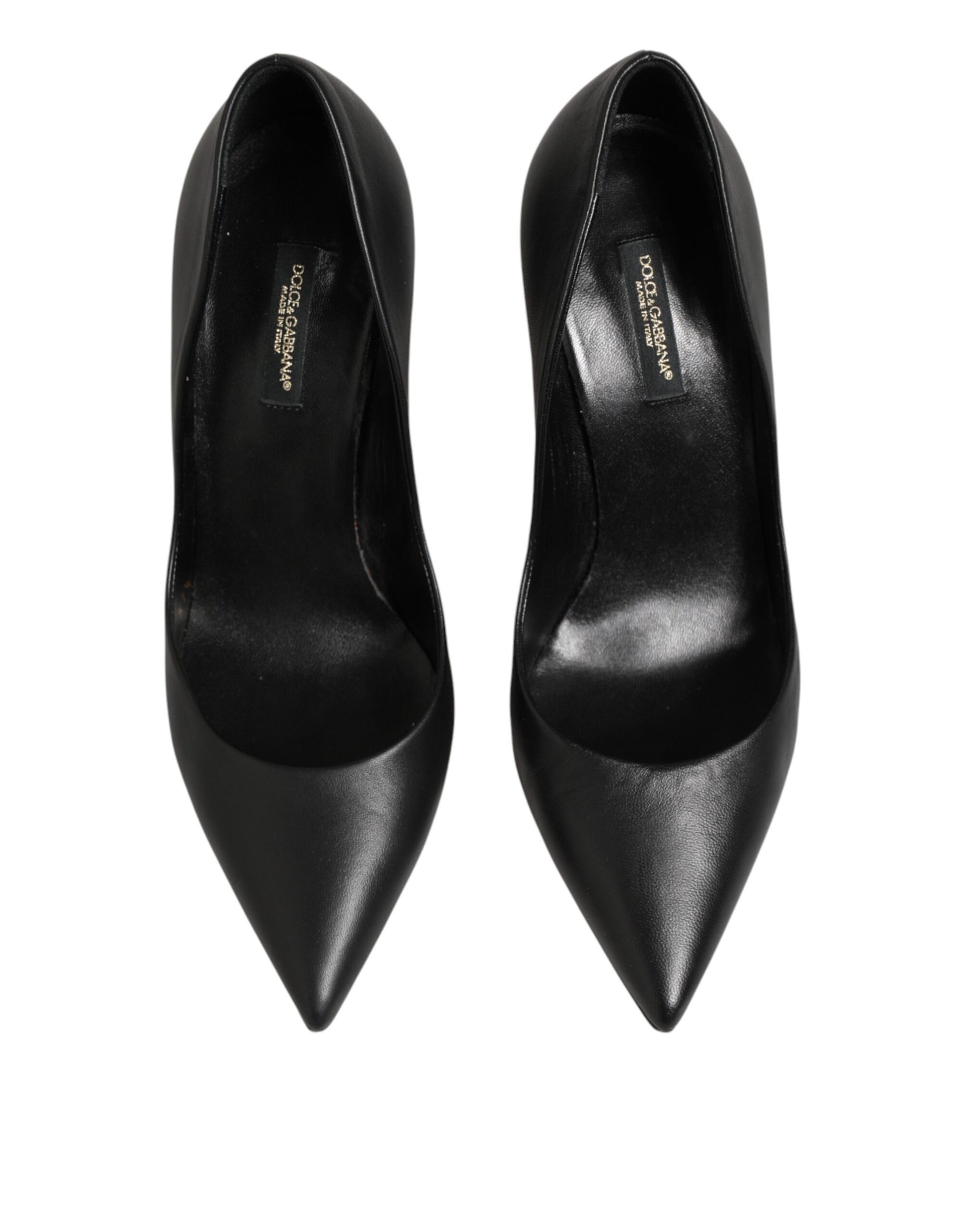 Dolce & Gabbana Black Patent Leather High Heels Pumps Shoes