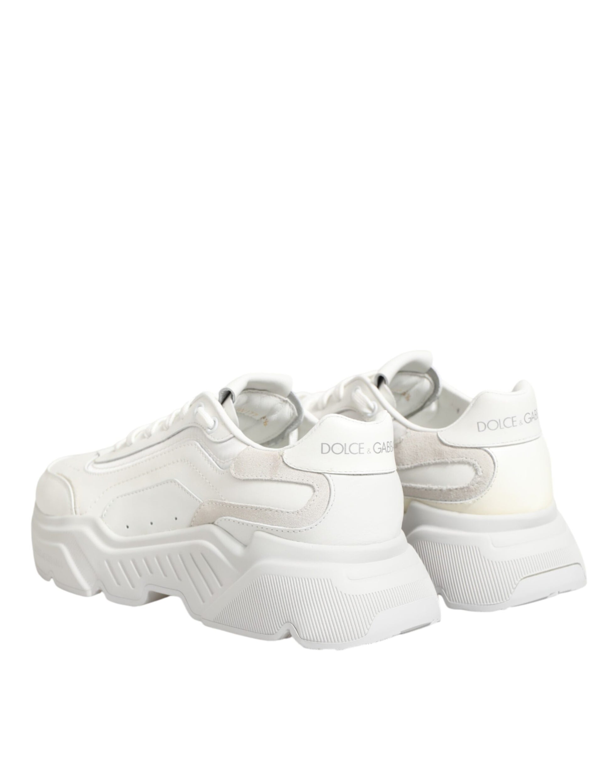 Dolce & Gabbana White Leather Daymaster Low Top Sneakers Shoes