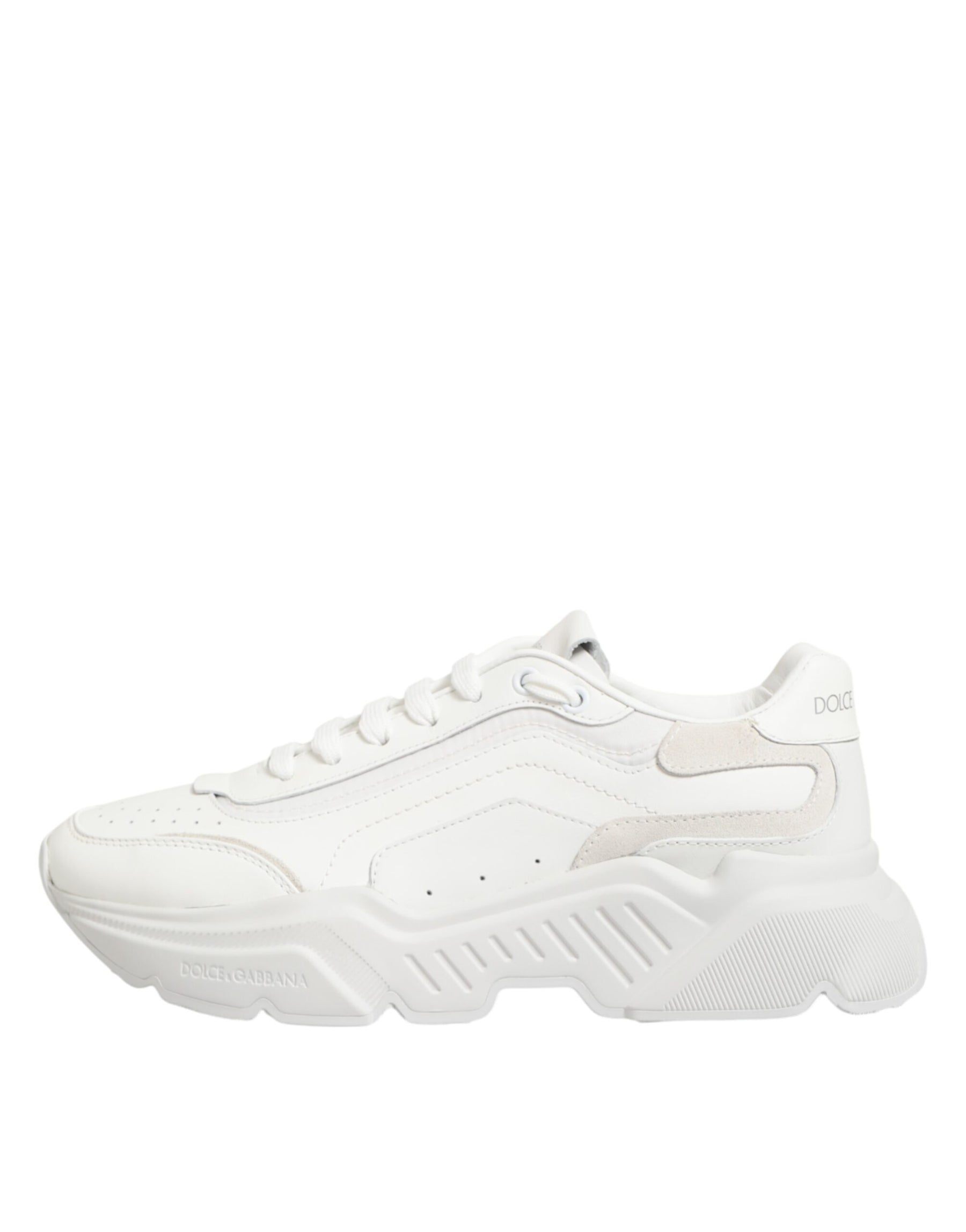 Dolce & Gabbana White Leather Daymaster Low Top Sneakers Shoes | Regal Royce