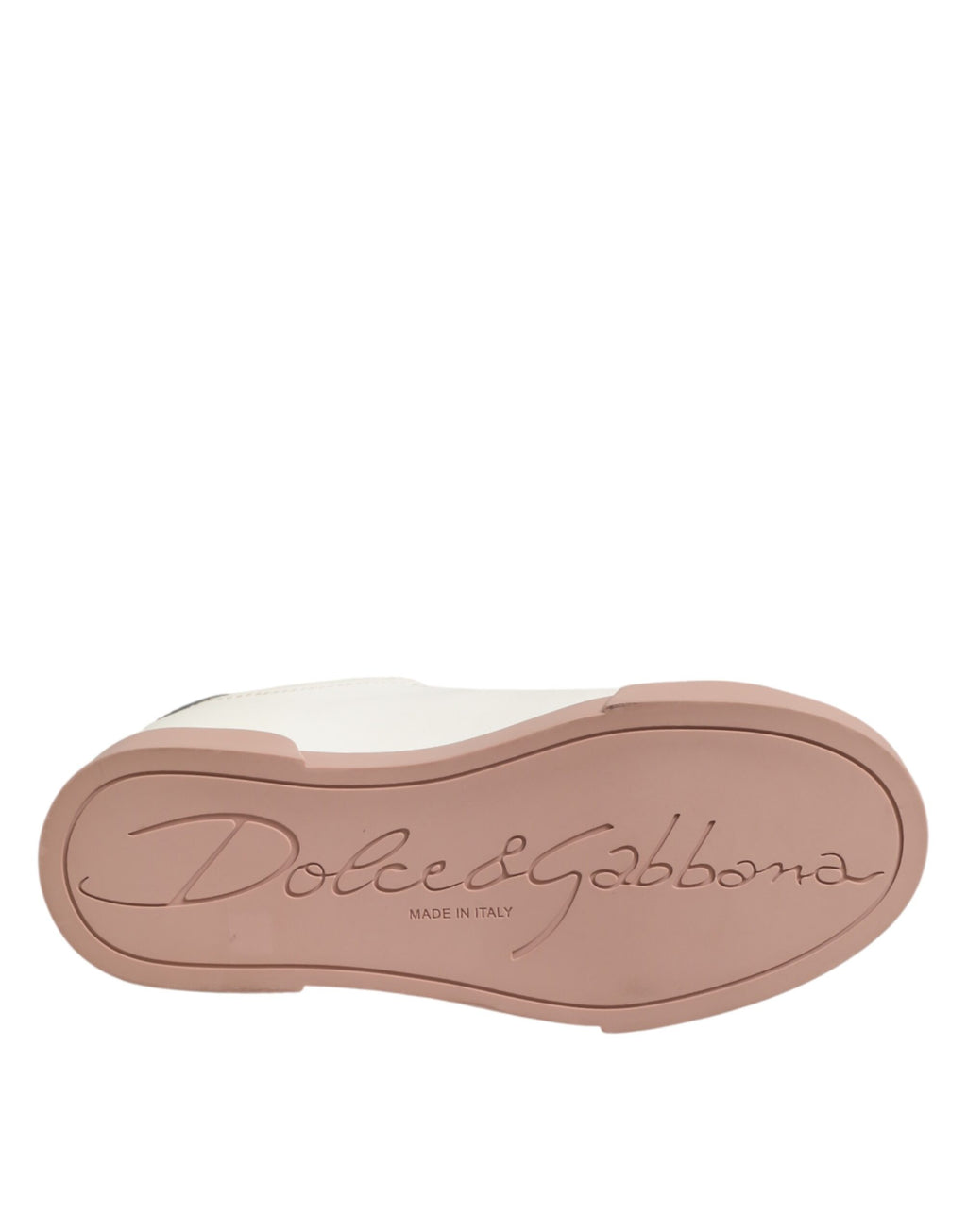 Dolce & Gabbana White Leather Sacred Heart Sneakers Shoes