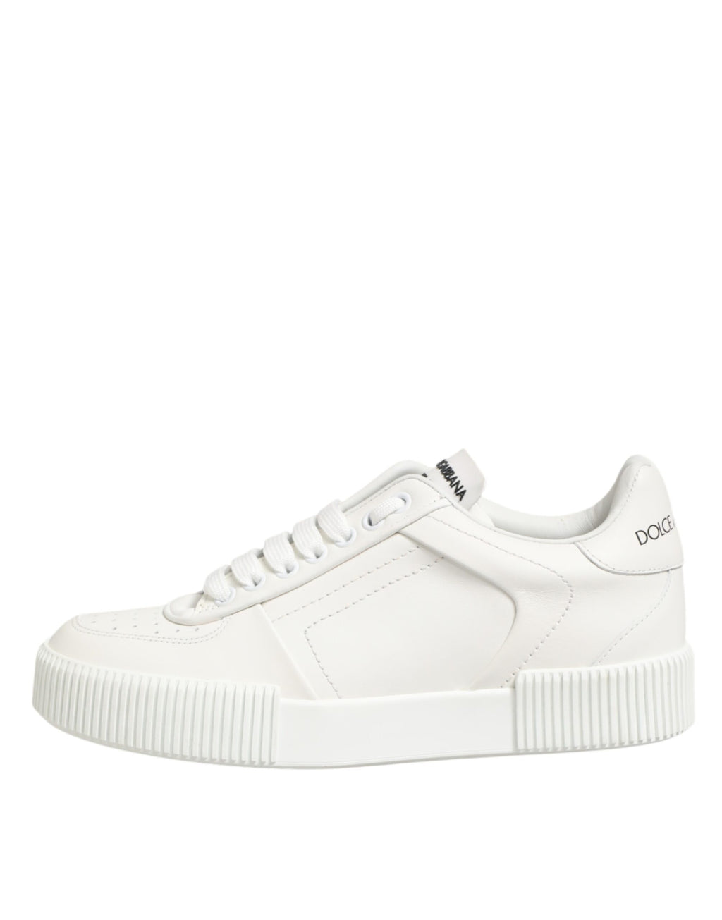 Dolce & Gabbana White Leather MIAMI Low Top Sneakers Shoes