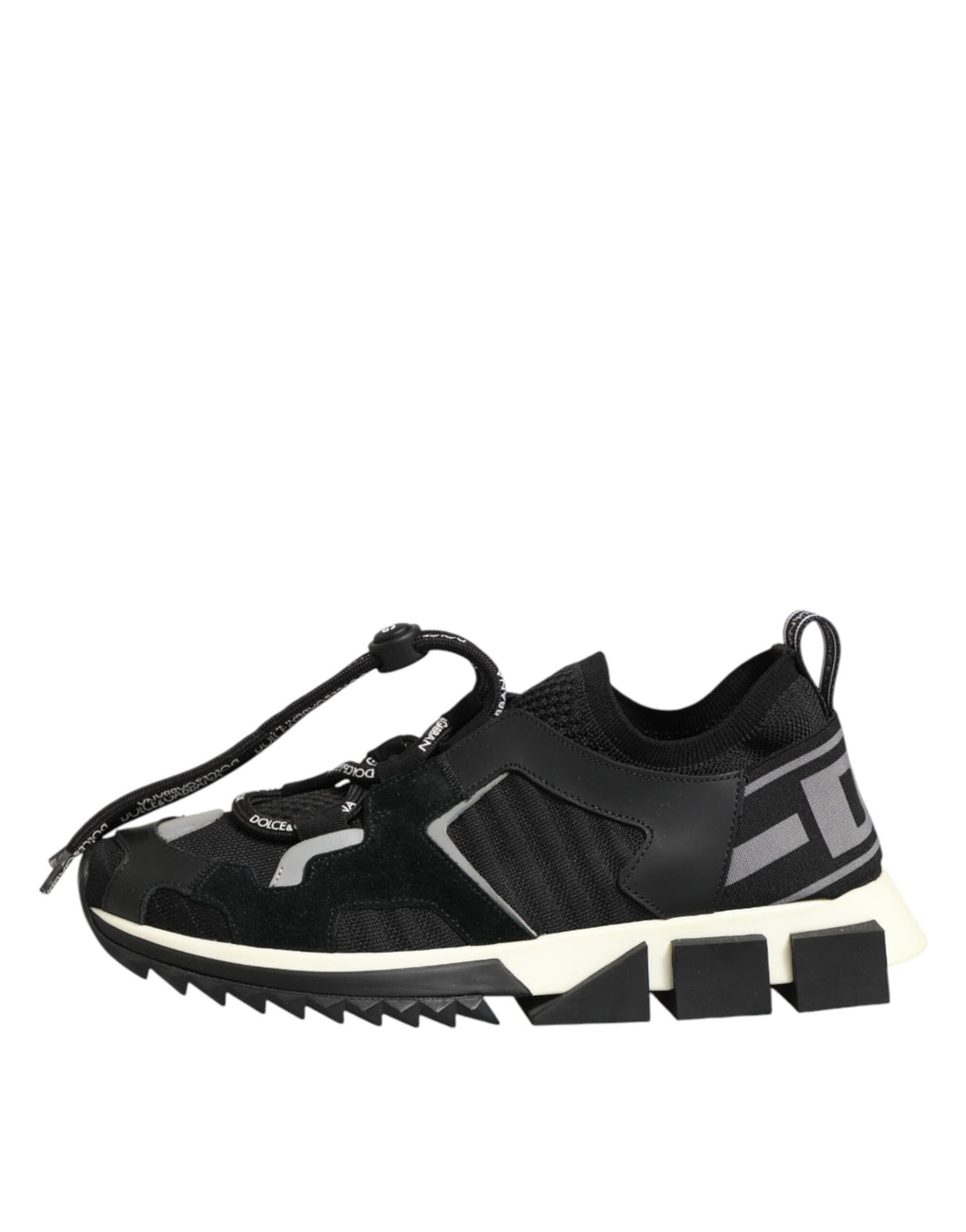 Dolce & Gabbana Black Mesh Sorrento Trekking Sneakers Shoes