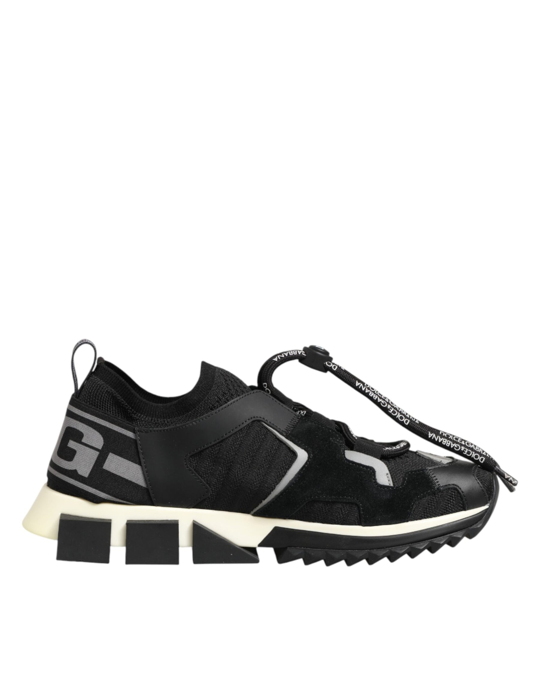 Dolce & Gabbana Black Mesh Sorrento Trekking Sneakers Shoes | Regal Royce