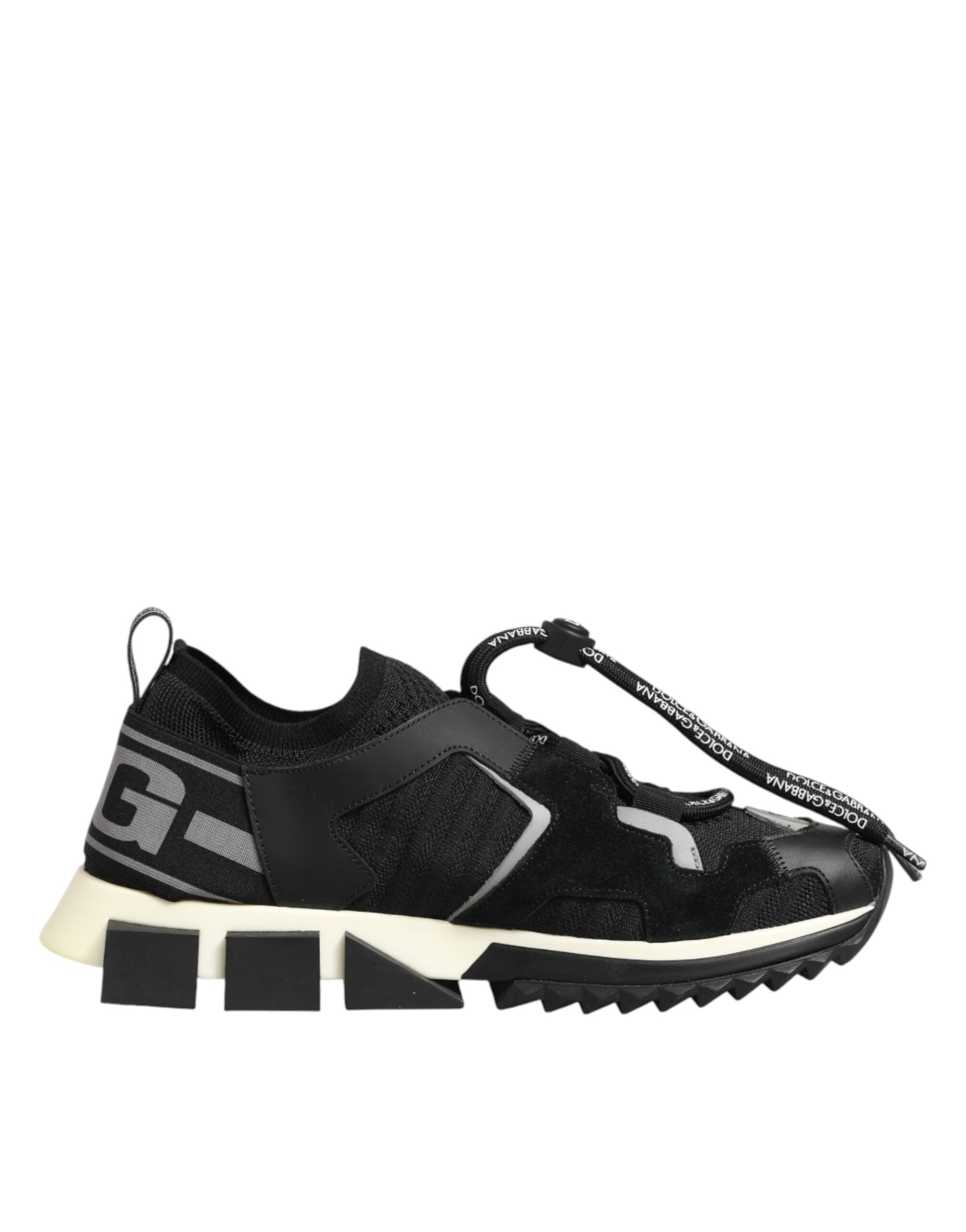 Dolce & Gabbana Black Mesh Sorrento Trekking Sneakers Shoes