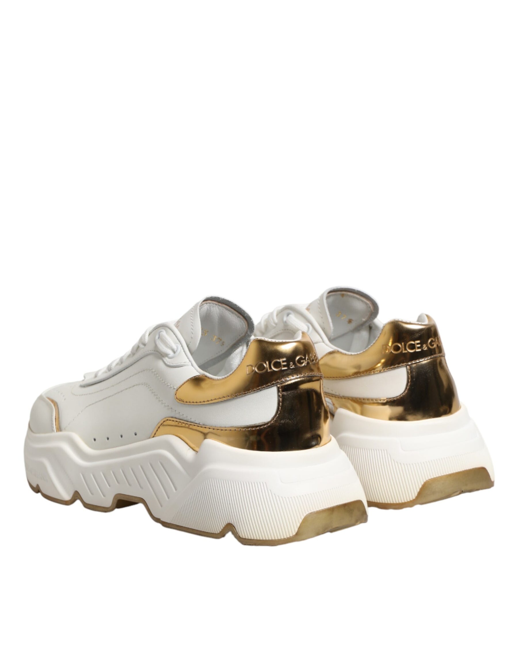 Dolce & Gabbana White Gold Daymaster Low Top Sneakers  Shoes | Regal Royce