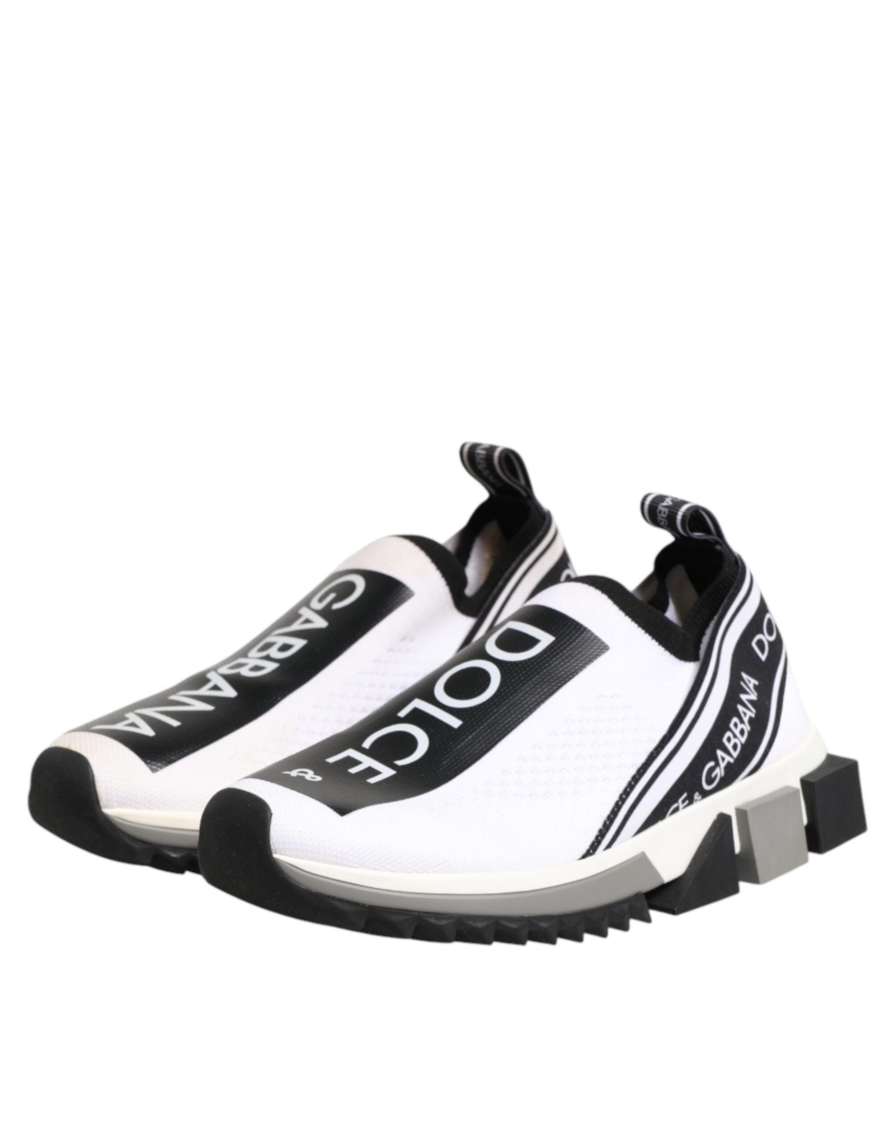 Dolce & Gabbana White Logo Low Top Sorrento Sneakers Shoes | Regal Royce