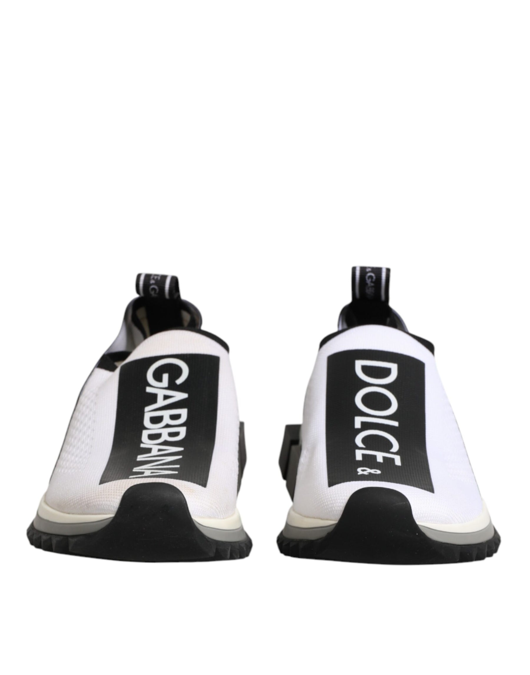 Dolce & Gabbana White Logo Low Top Sorrento Sneakers Shoes | Regal Royce