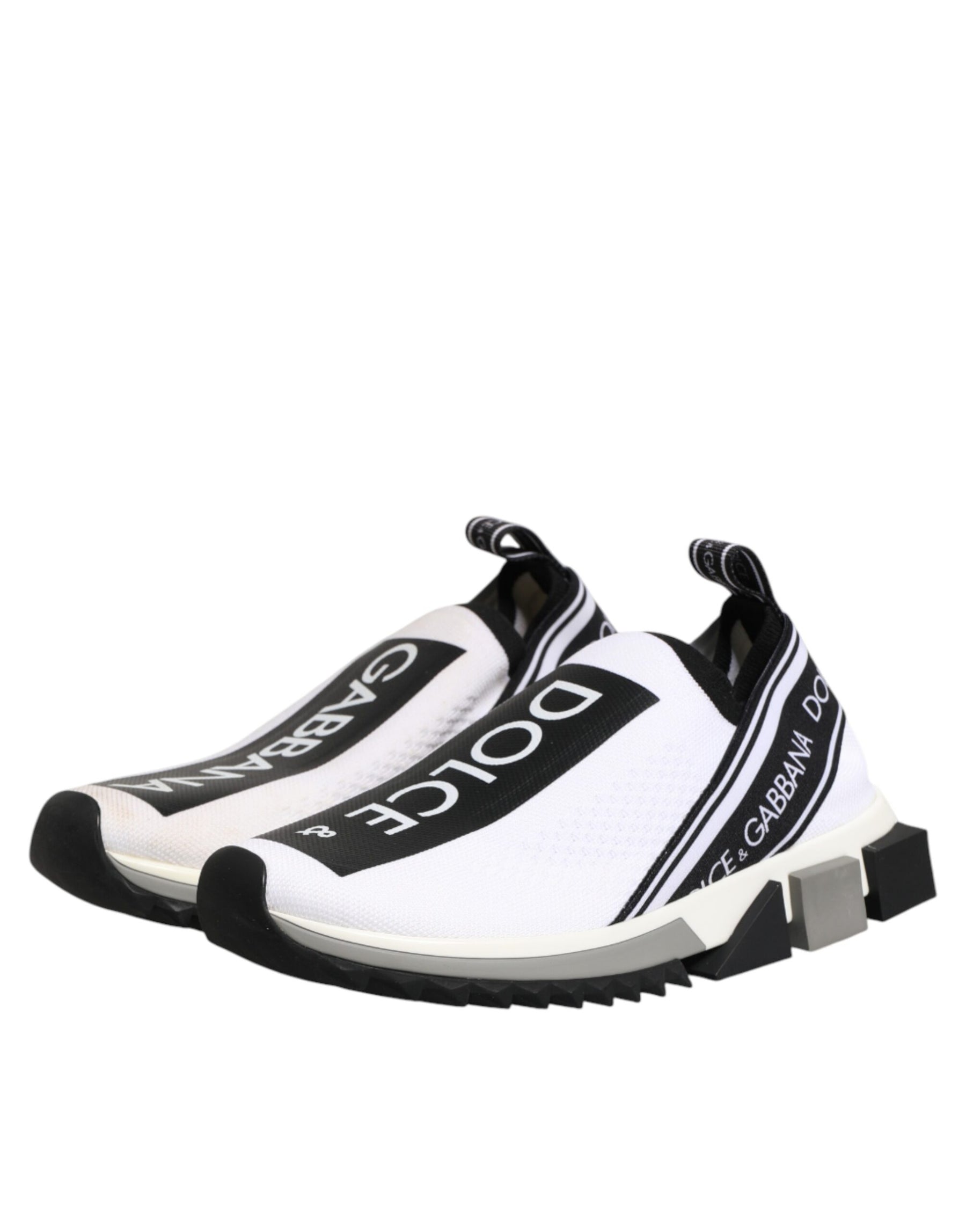 Dolce & Gabbana White Logo Low Top Sorrento Sneakers Shoes | Regal Royce