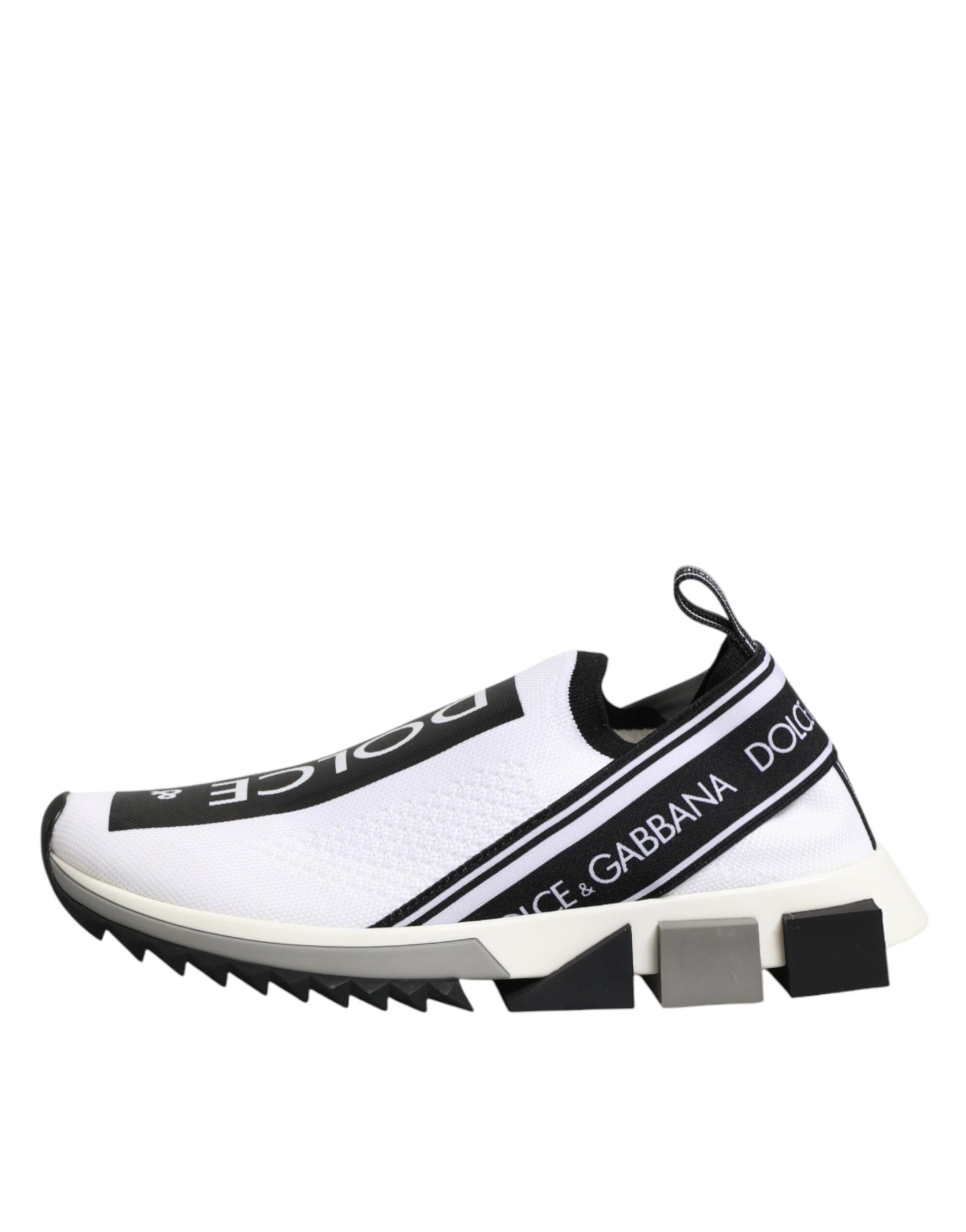 Dolce & Gabbana White Logo Low Top Sorrento Sneakers Shoes | Regal Royce