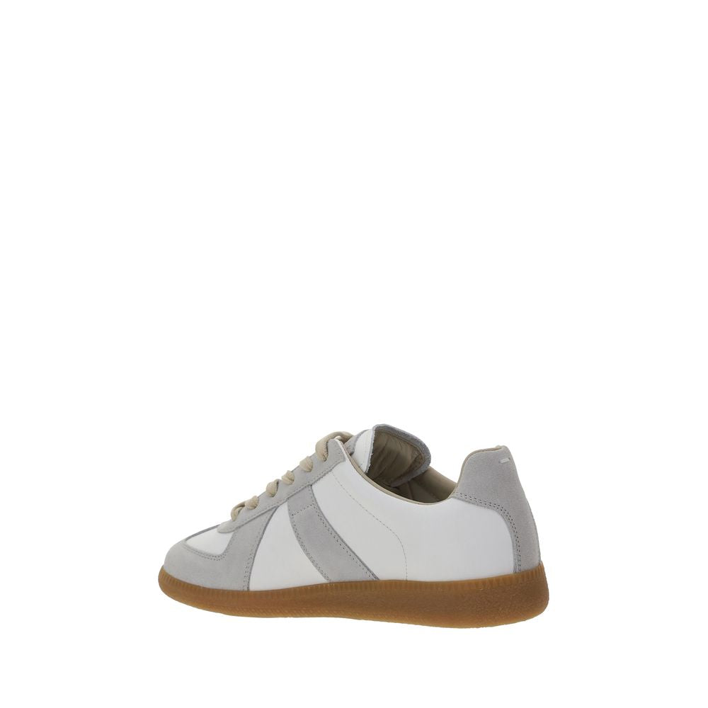 Margiela White Calf Leather Bos Taurus Low Top Sneakers | Regal Royce