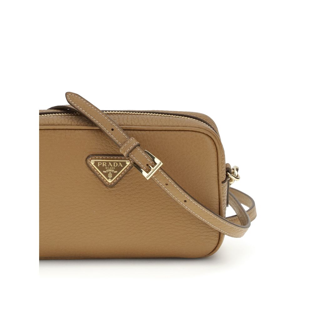 Prada Beige Calf Leather Bos Taurus Shoulder Bag | Regal Royce