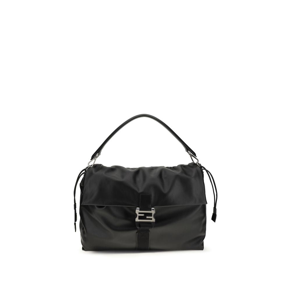 Fendi Black Calf Leather Bos Taurus Shoulder Bag | Regal Royce