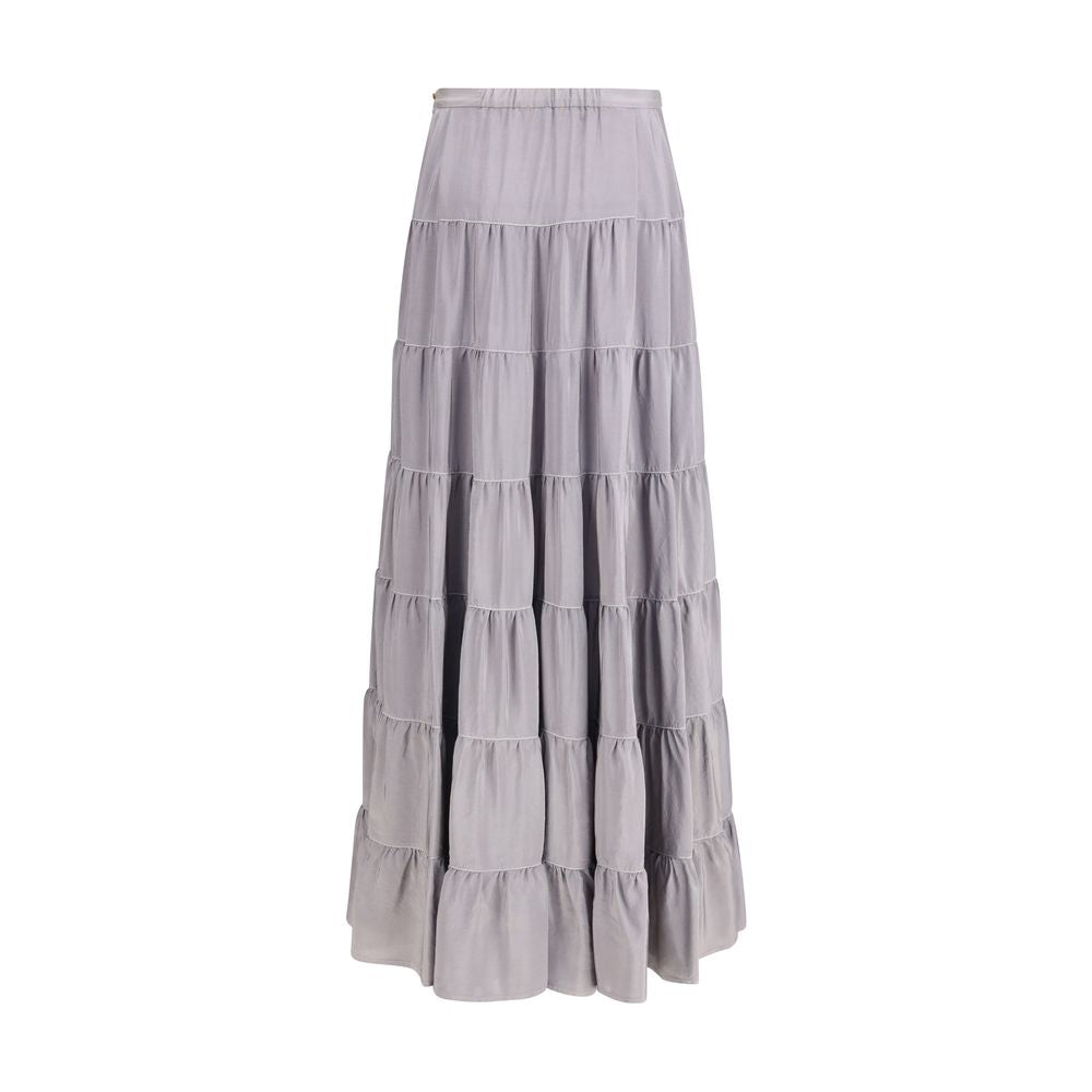 Forte_Forte Gray Silk Long Skirt | Regal Royce